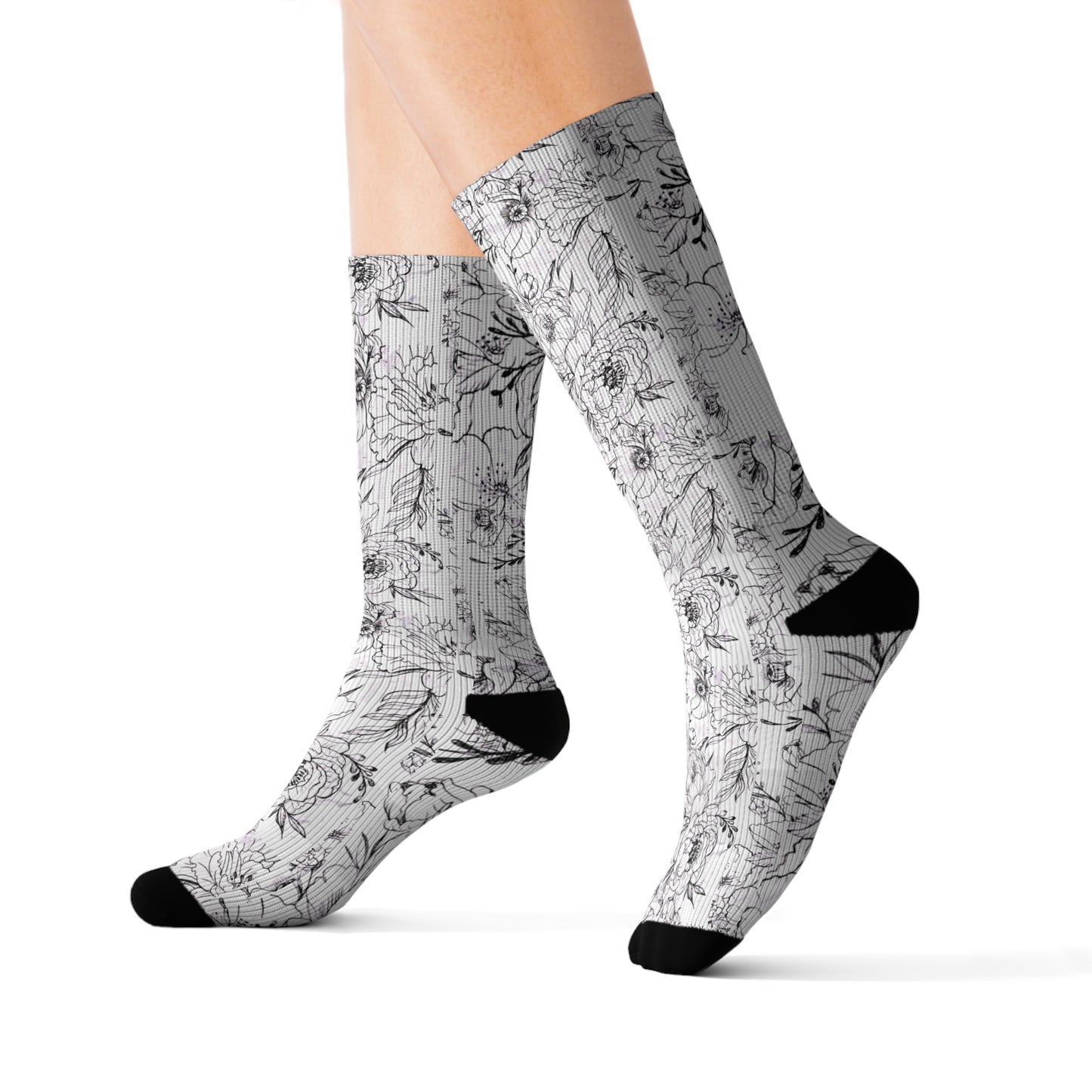 Socks - Nikki's Peony Artwork