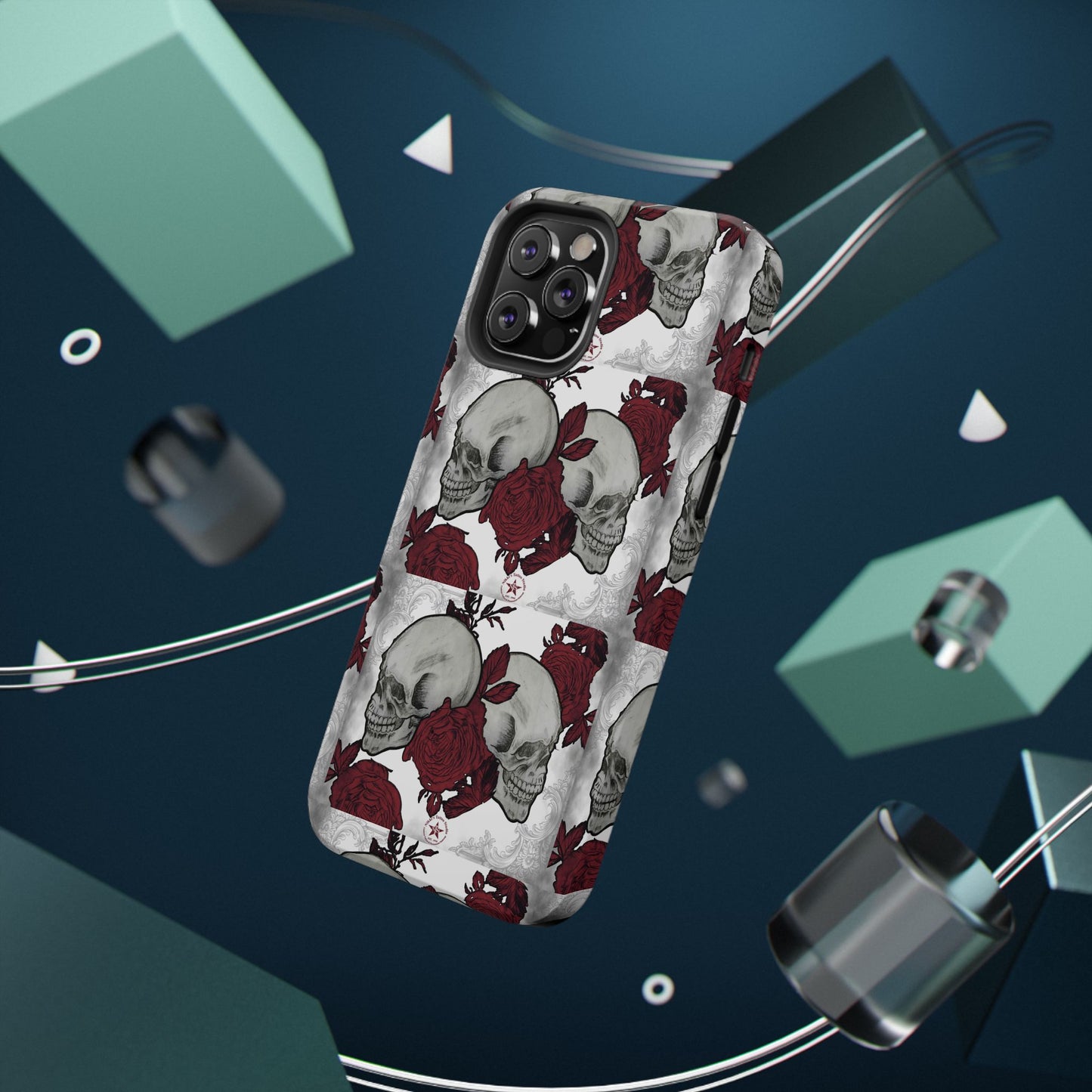 Skulls and Roses by Nikki - iPhone Case