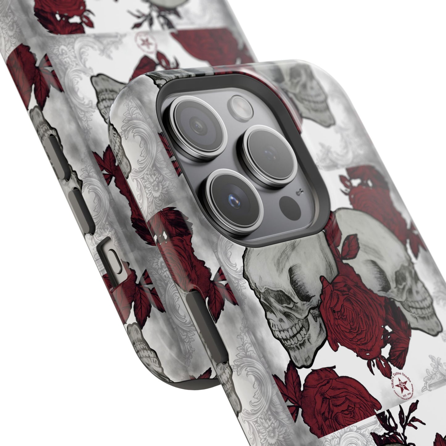 Skulls and Roses by Nikki - iPhone Case
