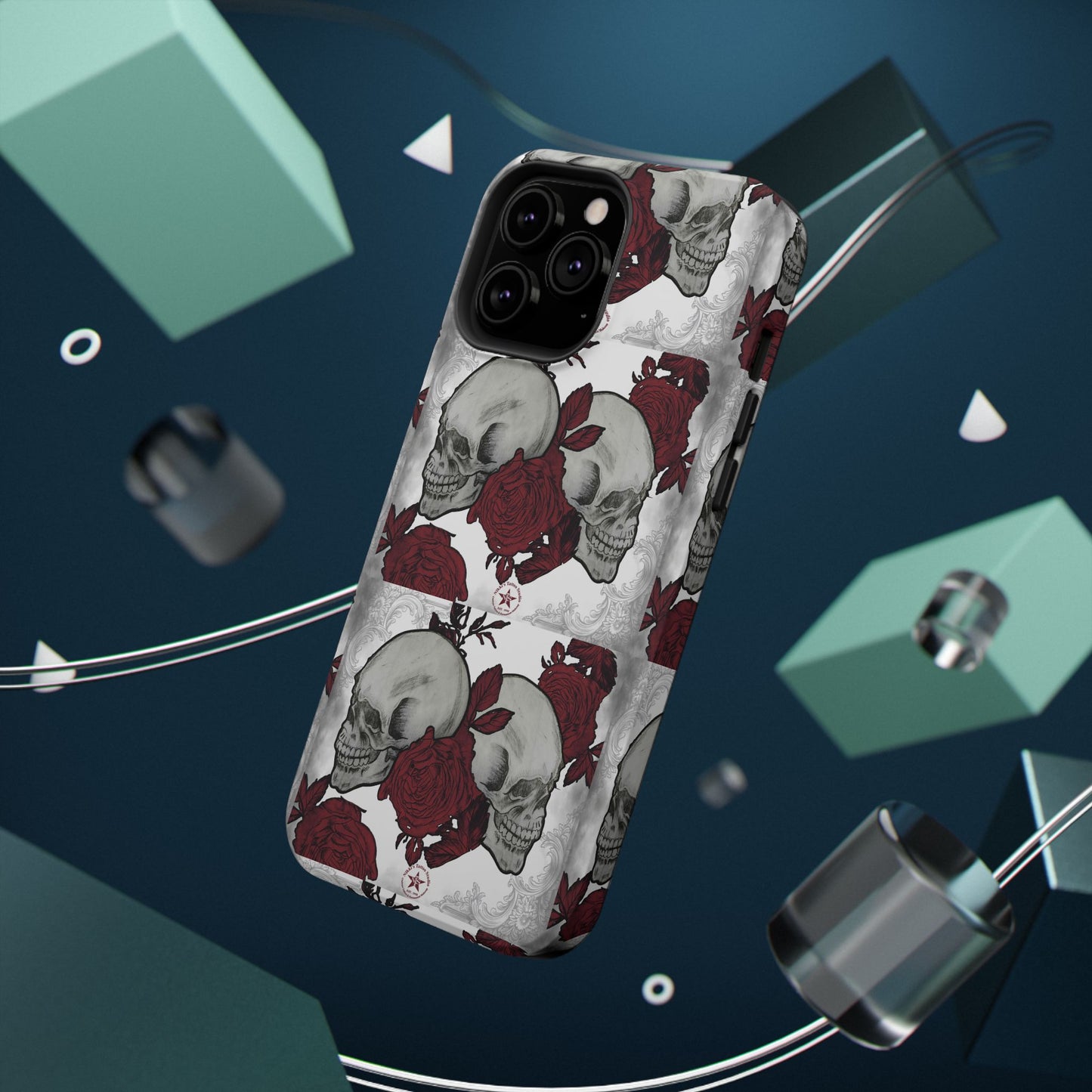 Skulls and Roses by Nikki - iPhone Case