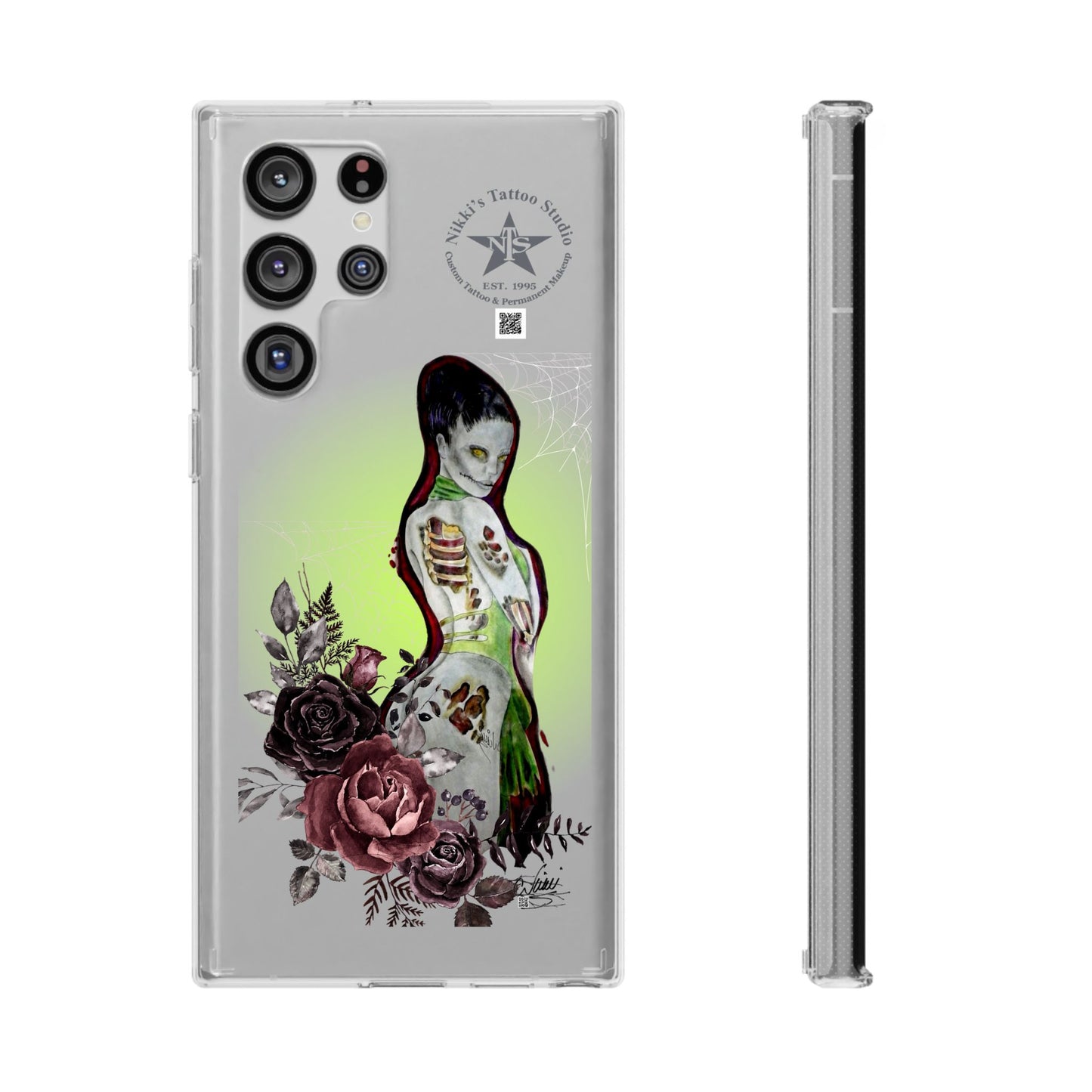 Phone Case Clear - Lady Zombie by Nikki Thompson