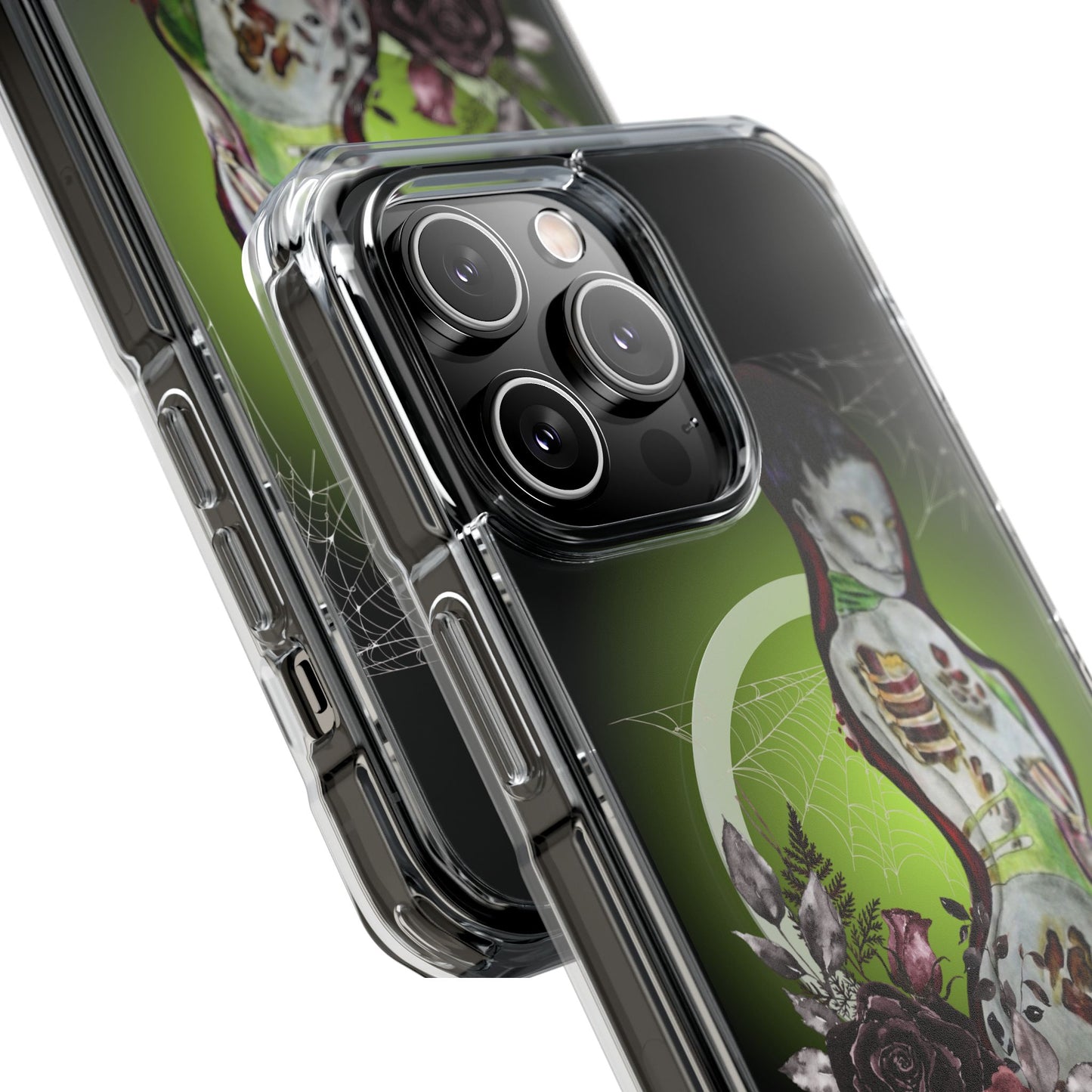 Phone Case Magnetic Clear - Zombie Lady by Nikki Thompson