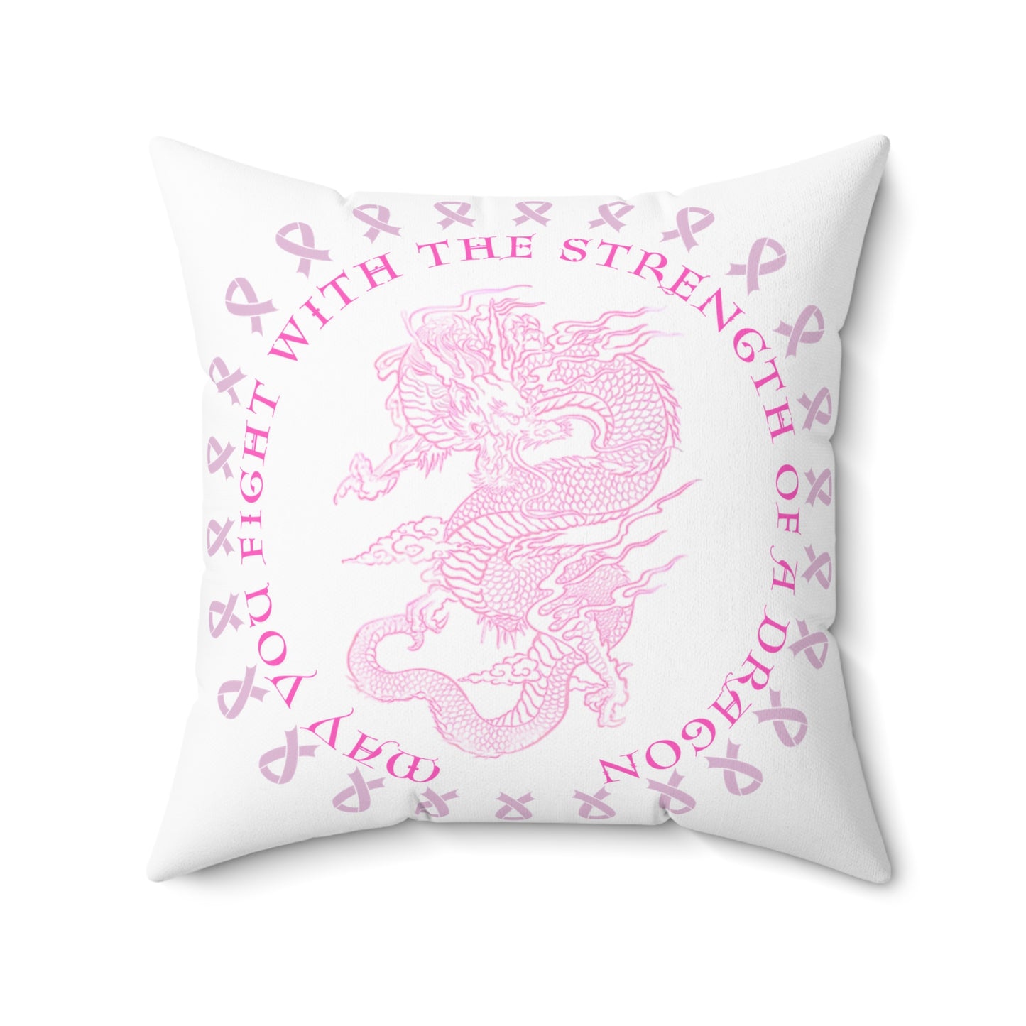 Pillow (White) - Dragon Strength by Nikki
