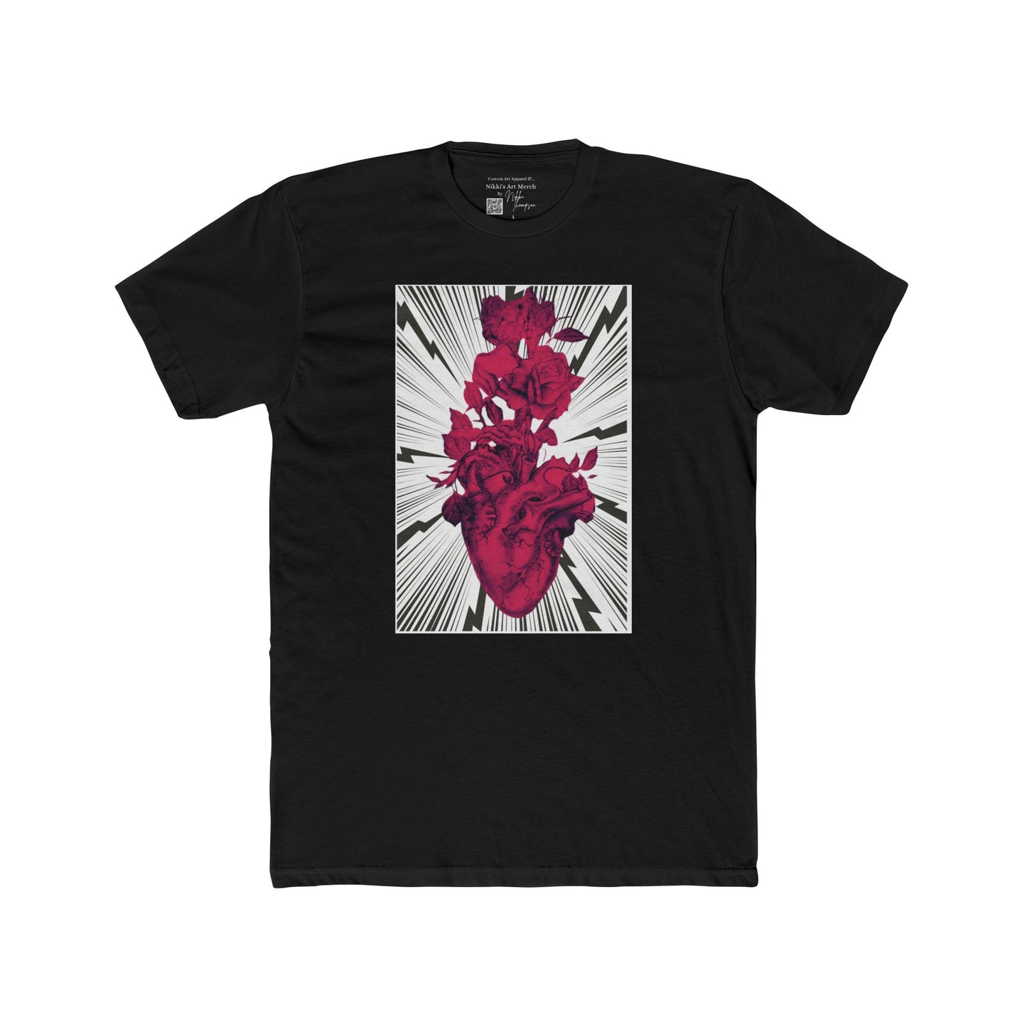 Anatomical Heart Tattoo by Nikki Unisex Cotton Crew Tee