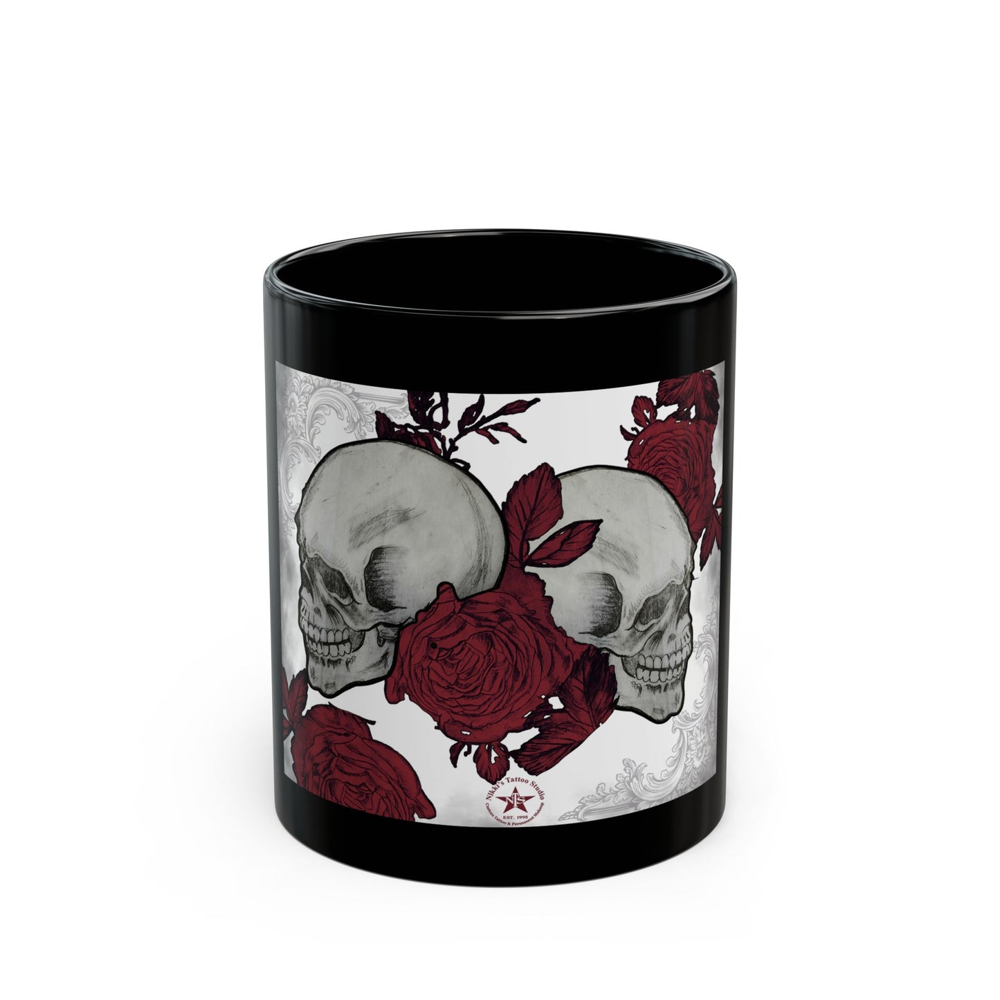 Skulls and Roses Art by Nikki Black Mug (11oz and 15oz)