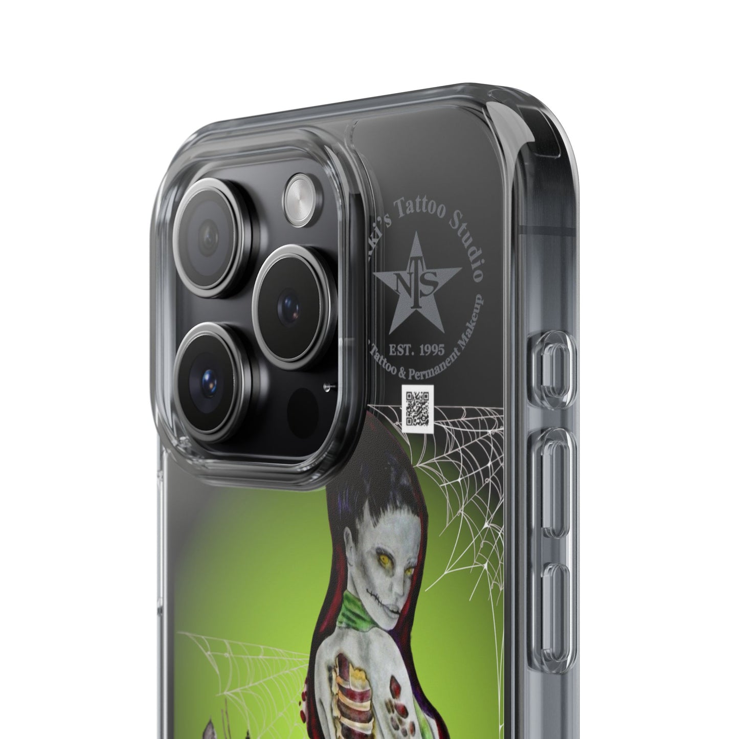 Phone Case Clear - Lady Zombie by Nikki Thompson