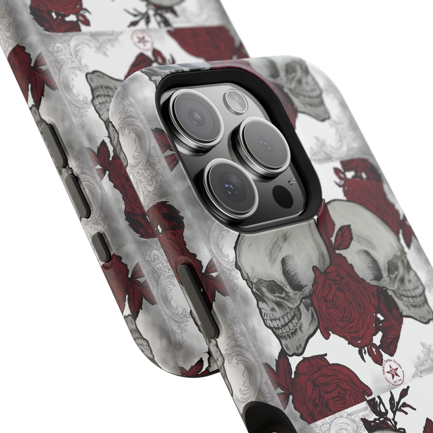 Skulls and Roses by Nikki - iPhone Case