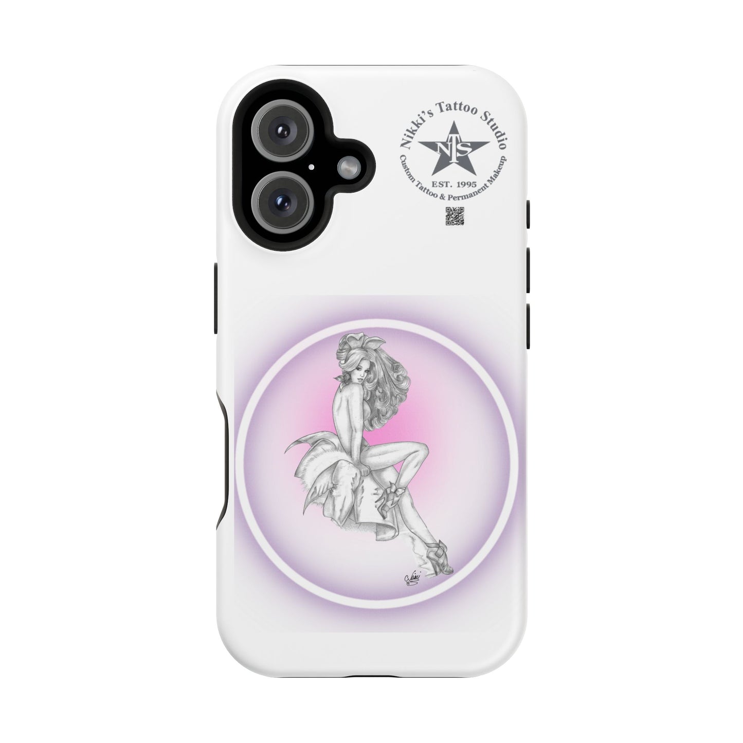 Phone Case: Pin Up Bunny Girl by Nikki