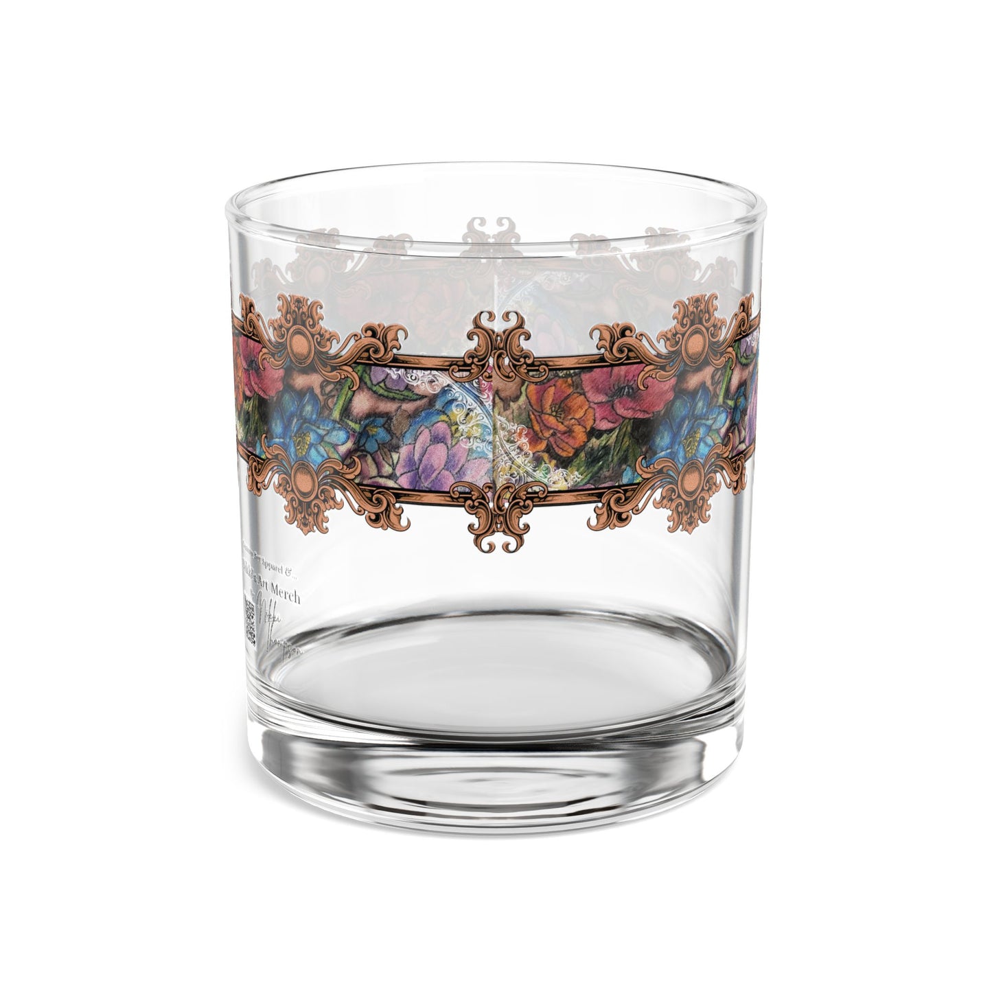 Rocks Glass - Band of Flowers by Nikki