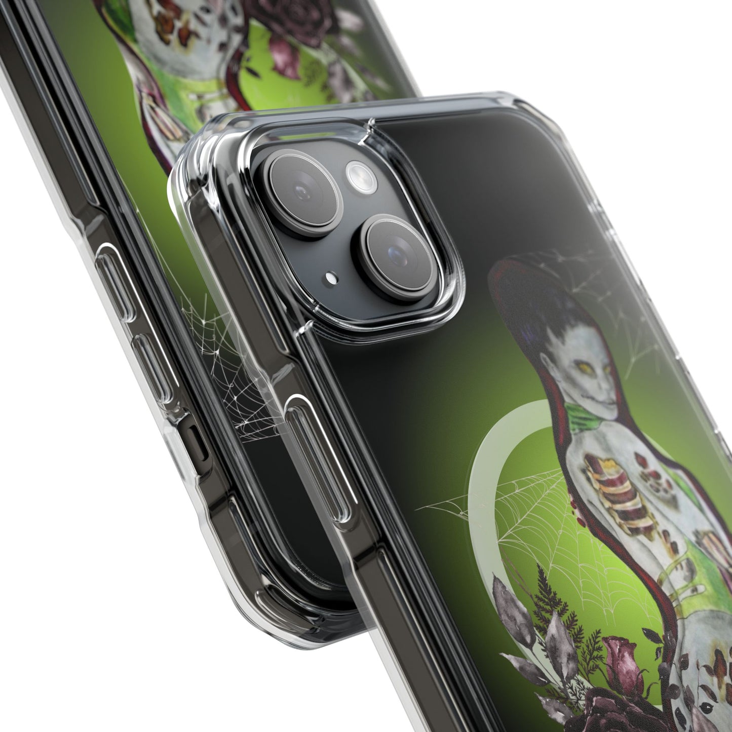 Phone Case Magnetic Clear - Zombie Lady by Nikki Thompson