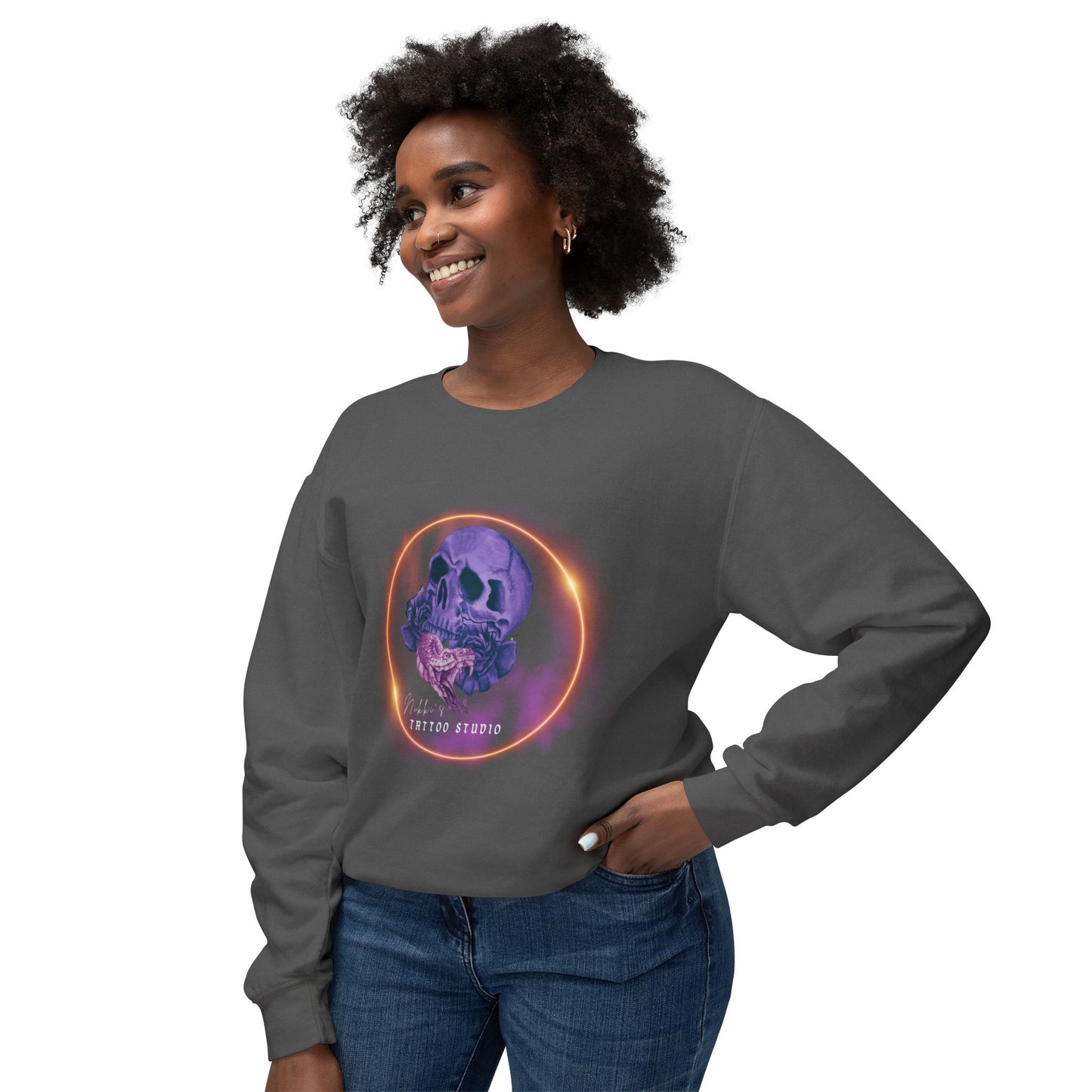 Sweatshirt - Nikki's Tattoo Studio Collection Skull & Snake