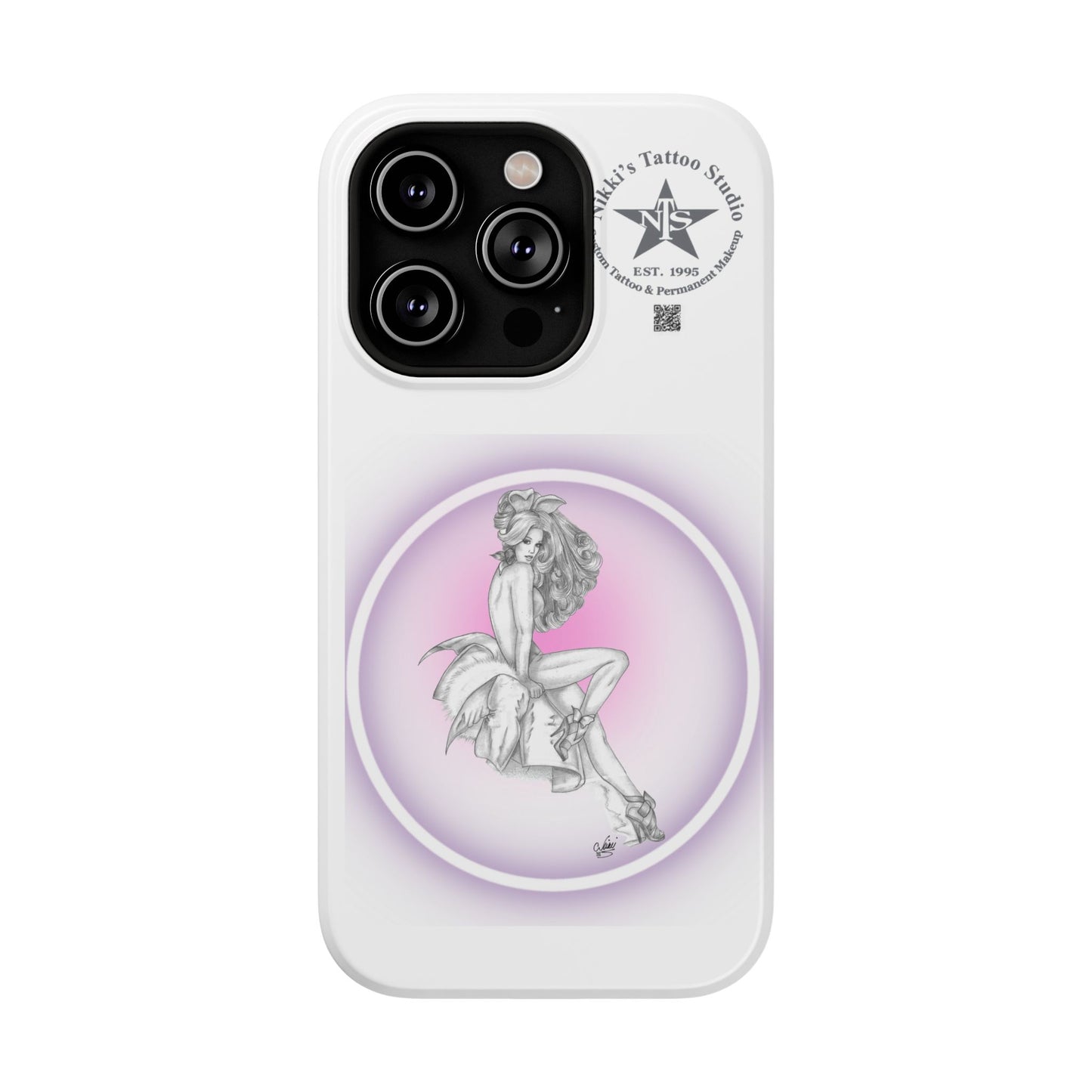 Phone Case: Pin Up Bunny Girl by Nikki