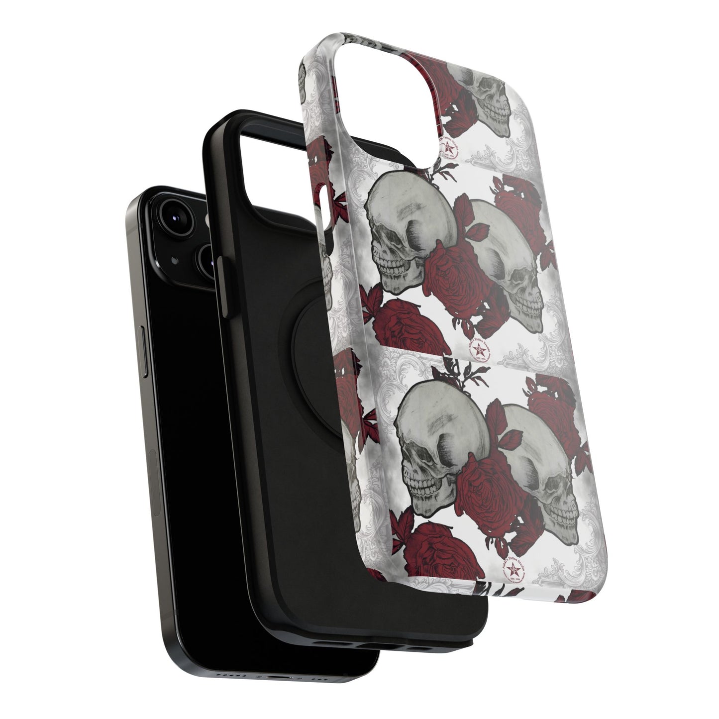 Skulls and Roses by Nikki - iPhone Case