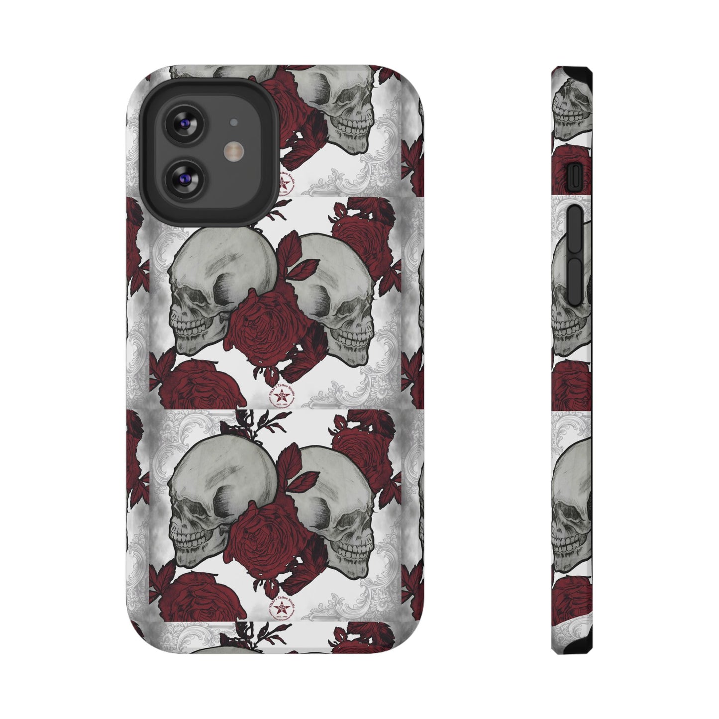 Skulls and Roses by Nikki - iPhone Case