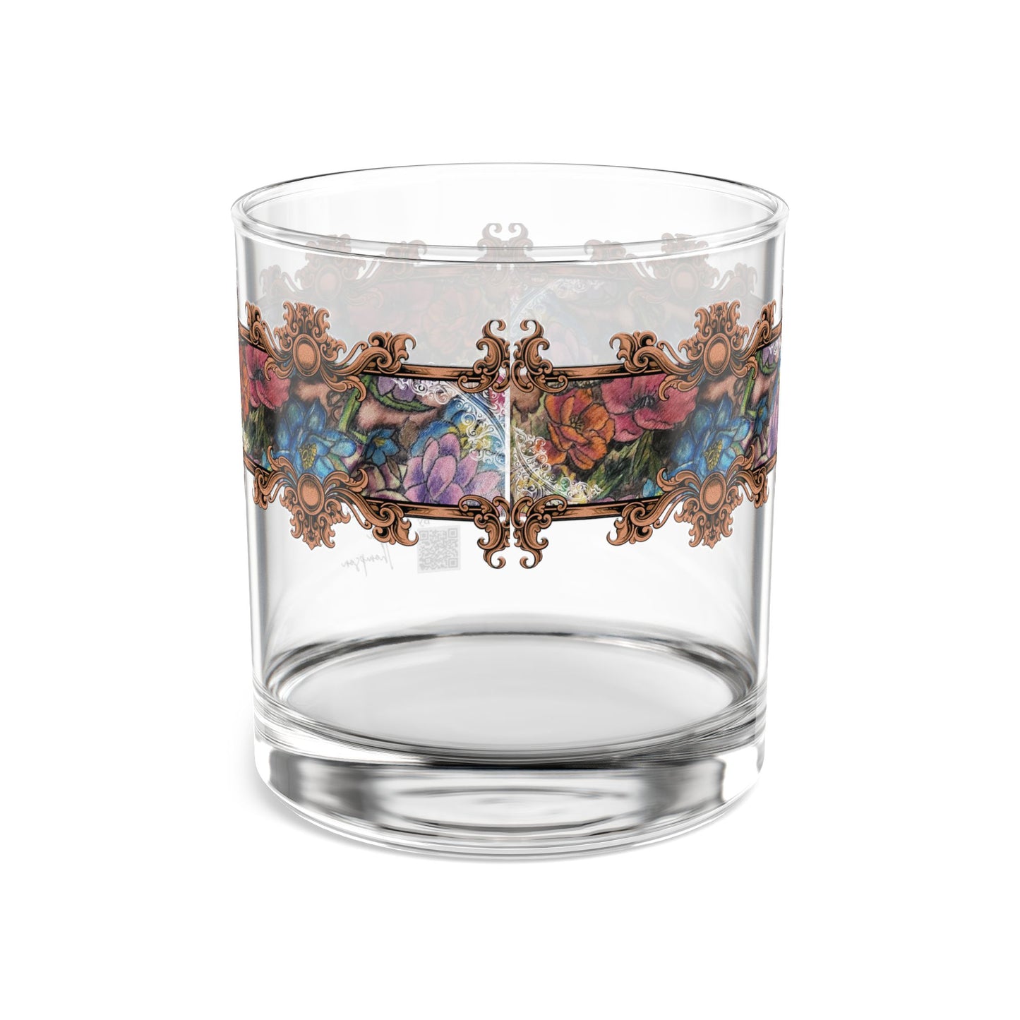 Rocks Glass - Band of Flowers by Nikki