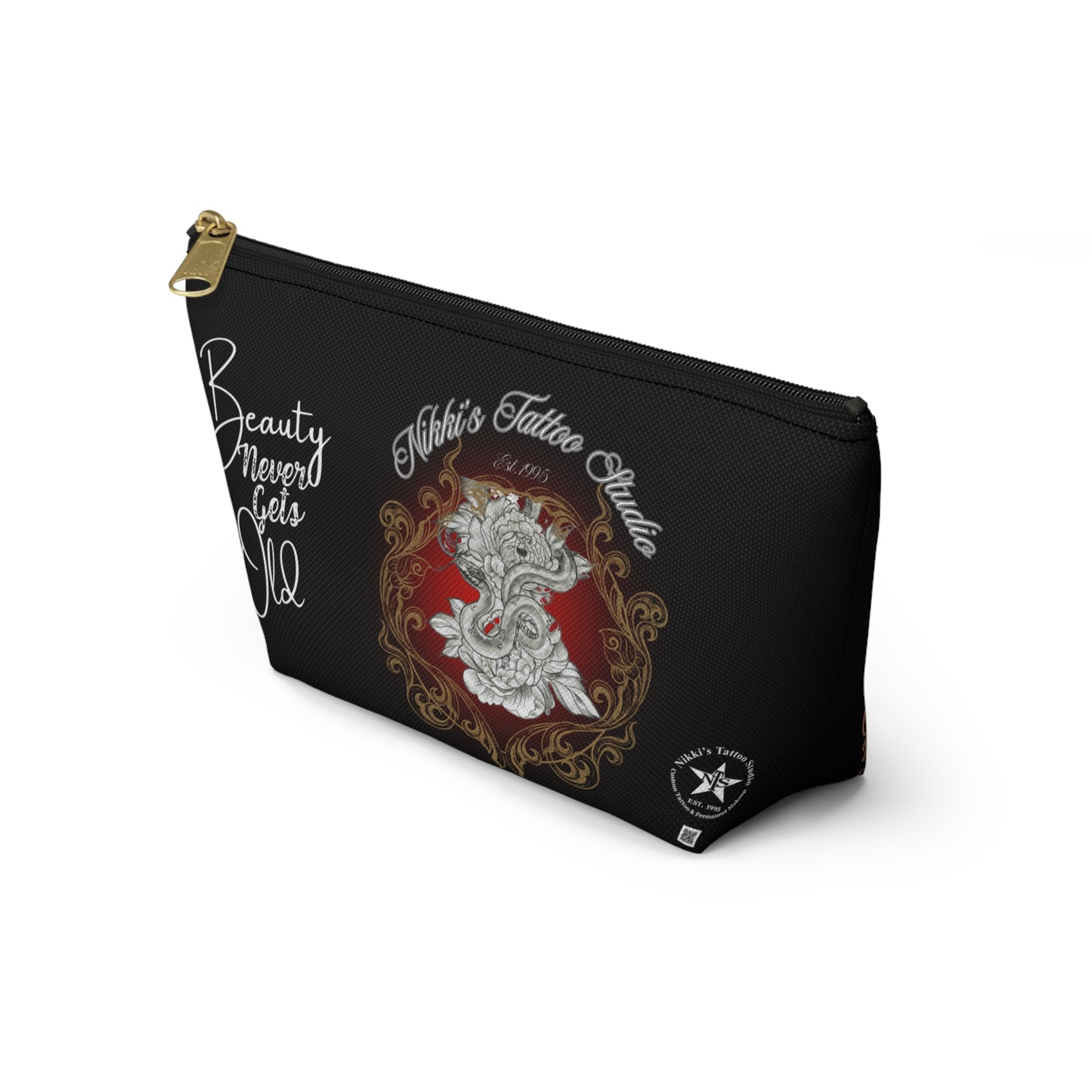 Accessory Pouch with Tattoo Art by Nikki
