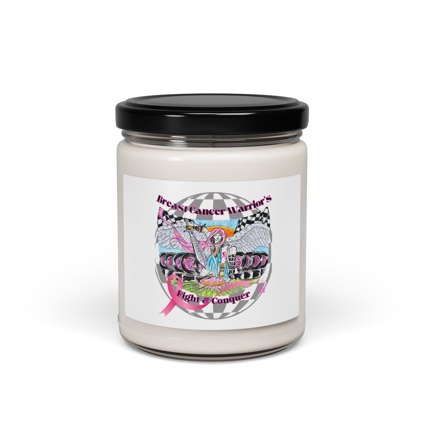 Scented Soy Candle - Breast Cancer Warrior