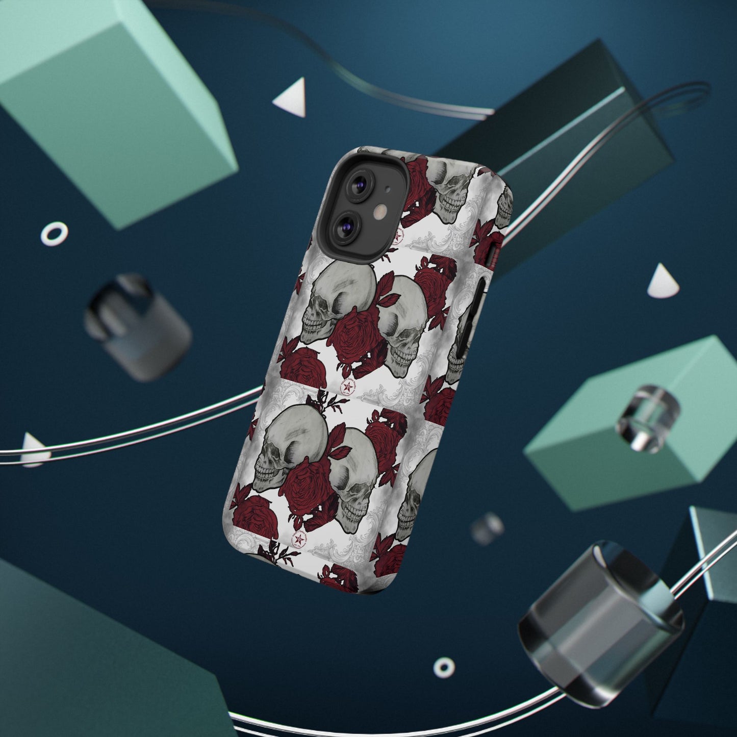 Skulls and Roses by Nikki - iPhone Case