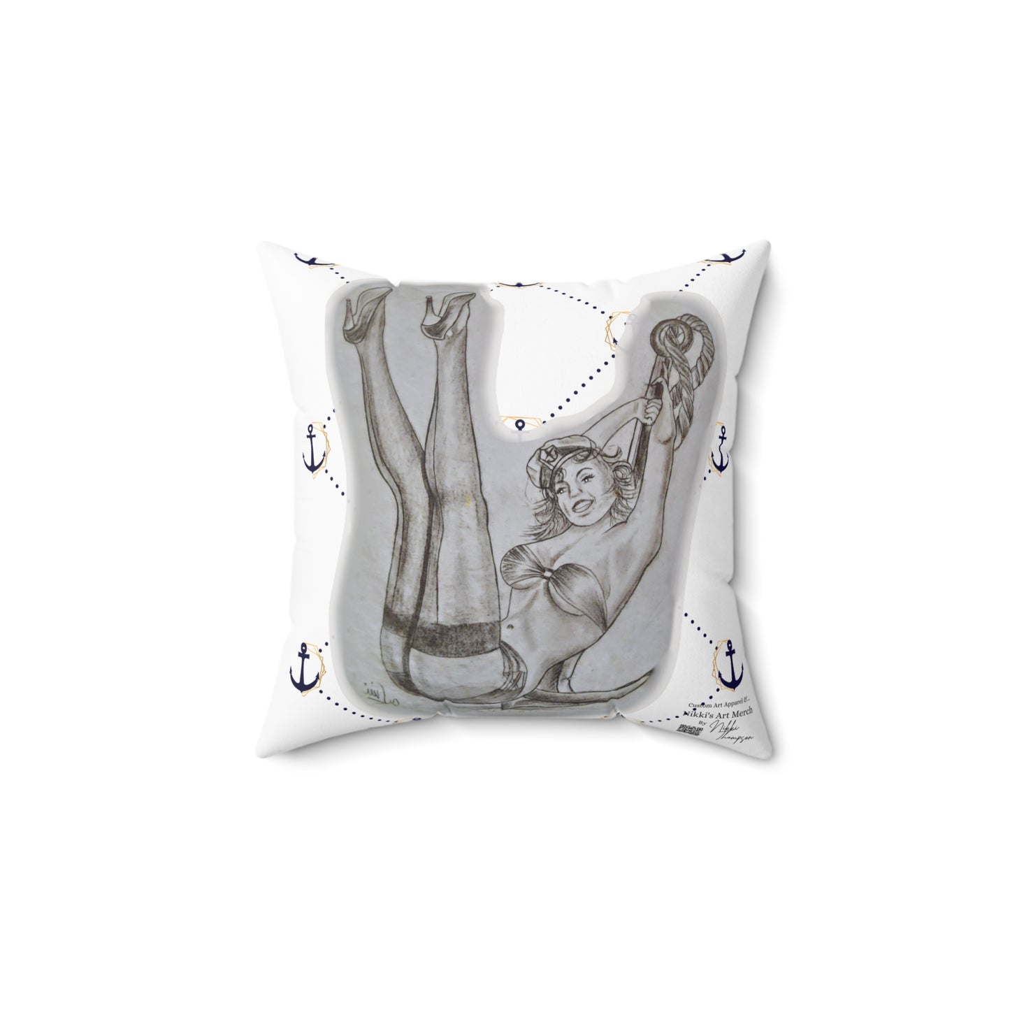 Pillow - Pin Up Sailor Girl by Nikki
