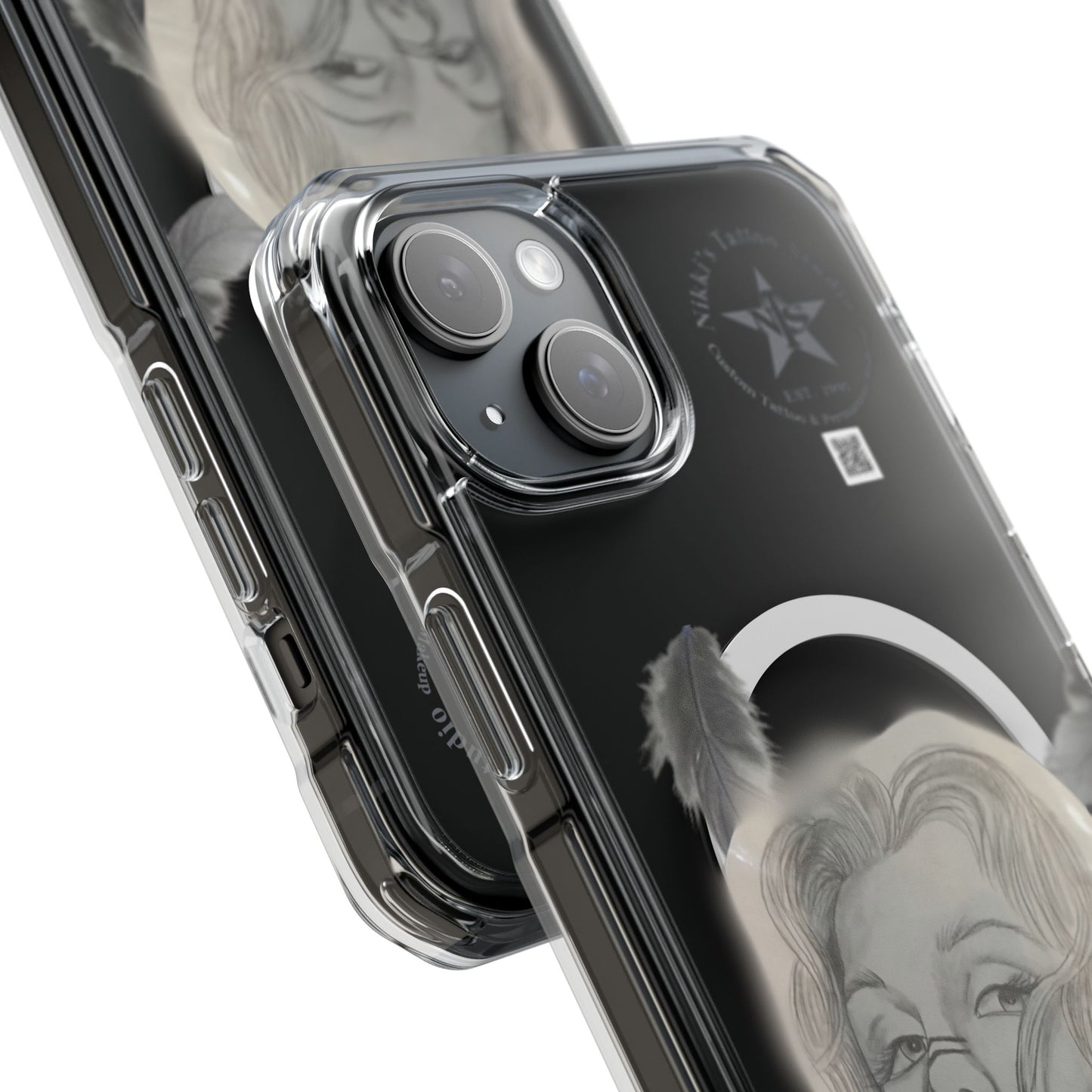 Phone Case iPhone 14, iPhone 15 - Painted Lady Face by Nikki