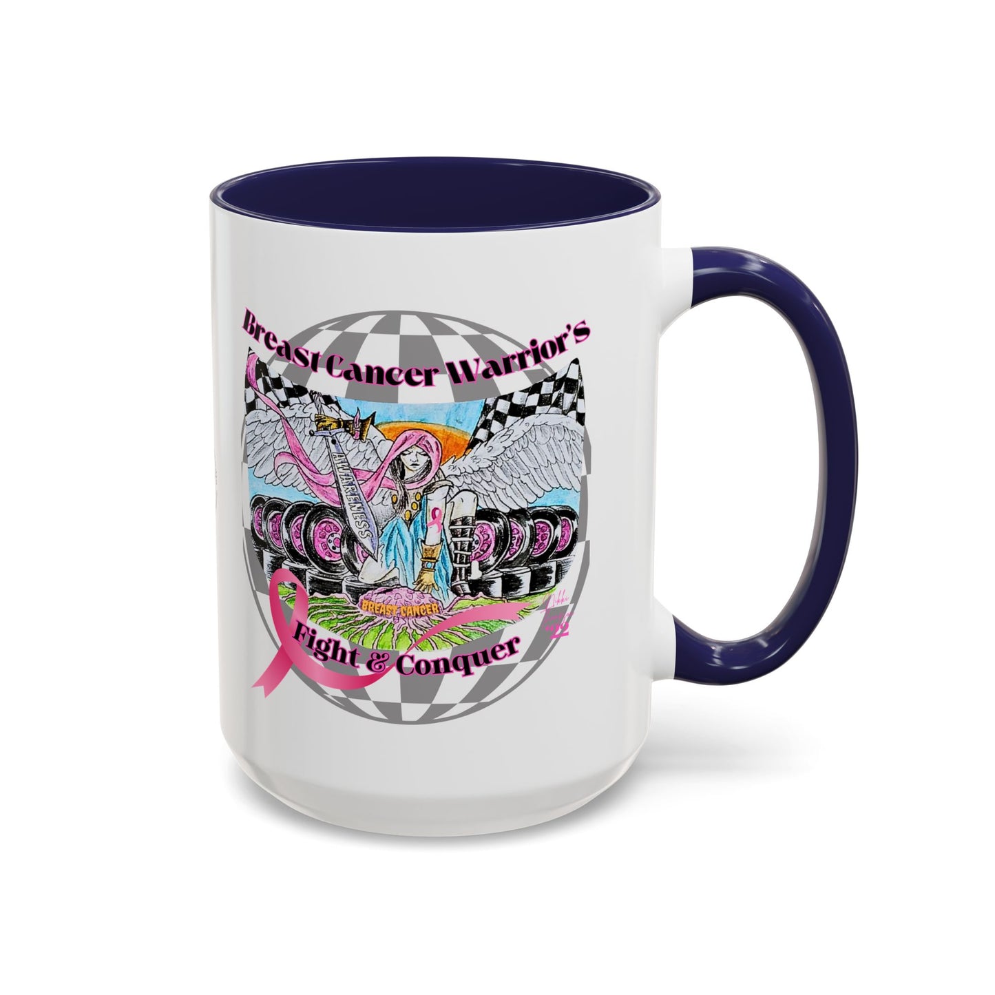 Mug - Breast Cancer Warrior by Nikki
