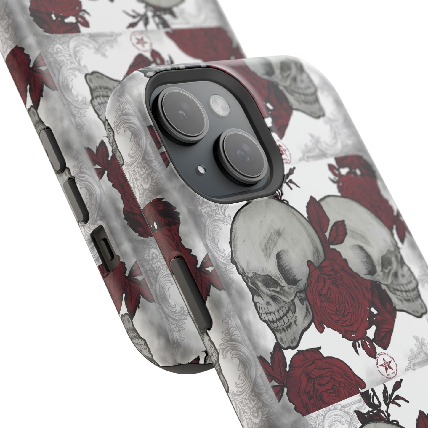 Skulls and Roses by Nikki - iPhone Case
