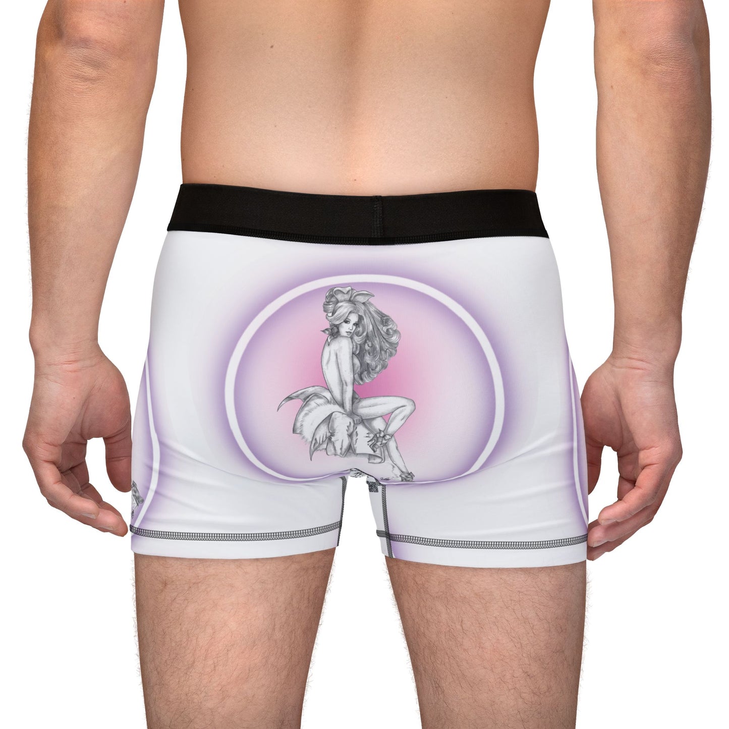Men's Boxers - Pretty Bunny Pin Up by Nikki