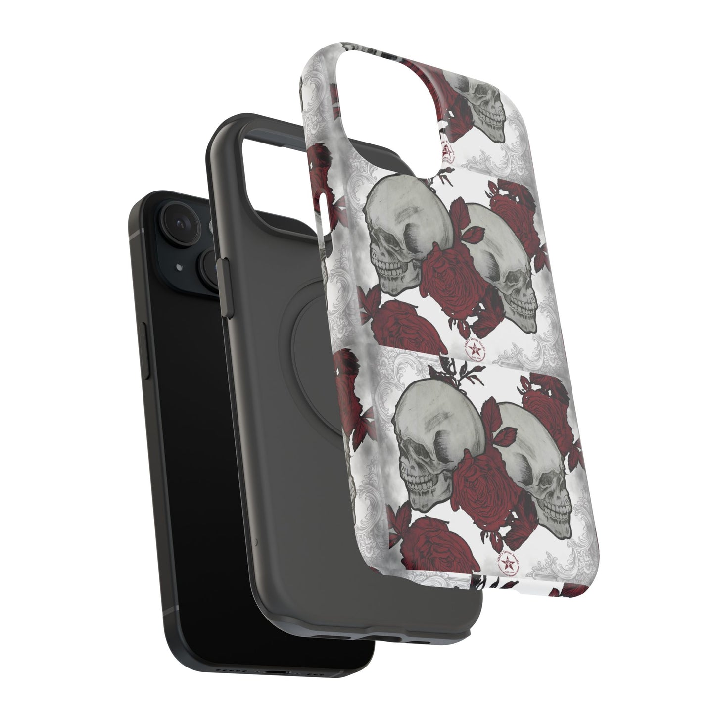Skulls and Roses by Nikki - iPhone Case