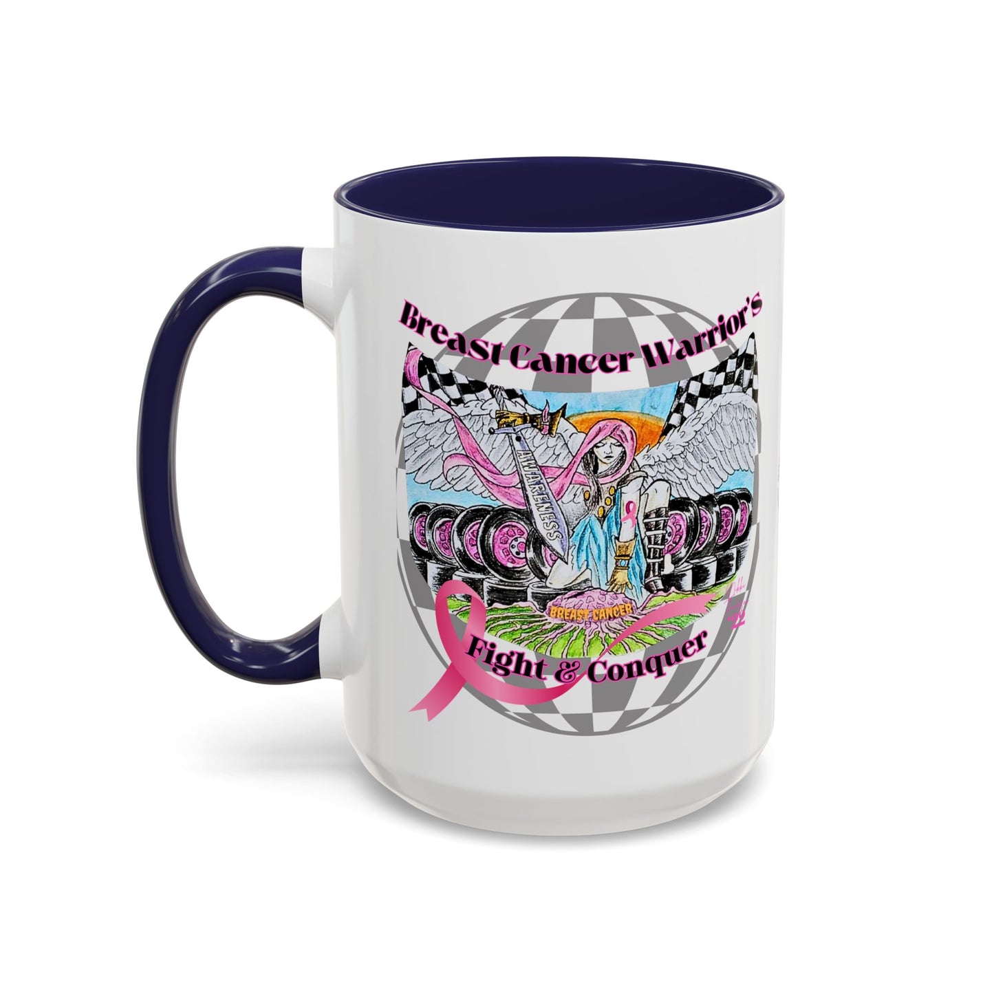 Mug - Breast Cancer Warrior by Nikki