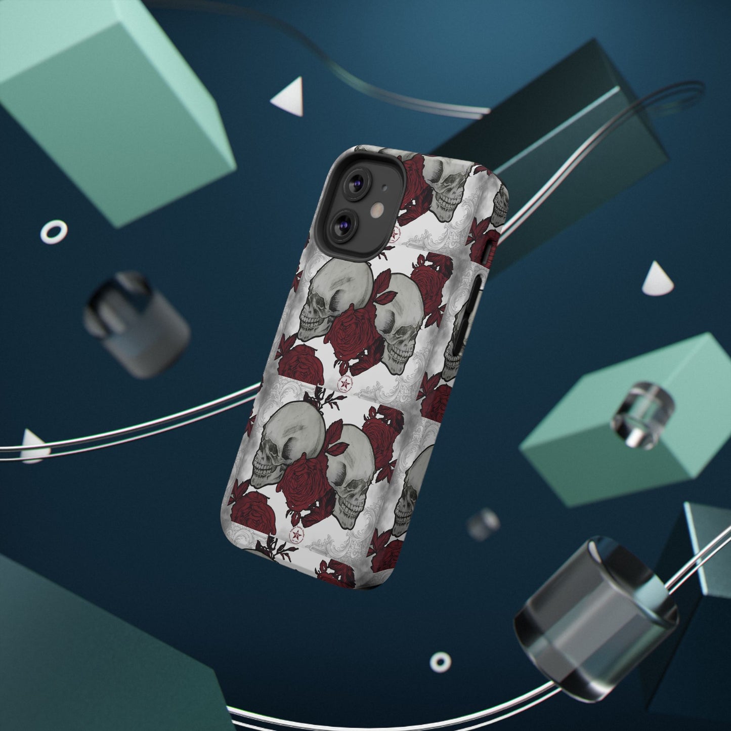 Skulls and Roses by Nikki - iPhone Case