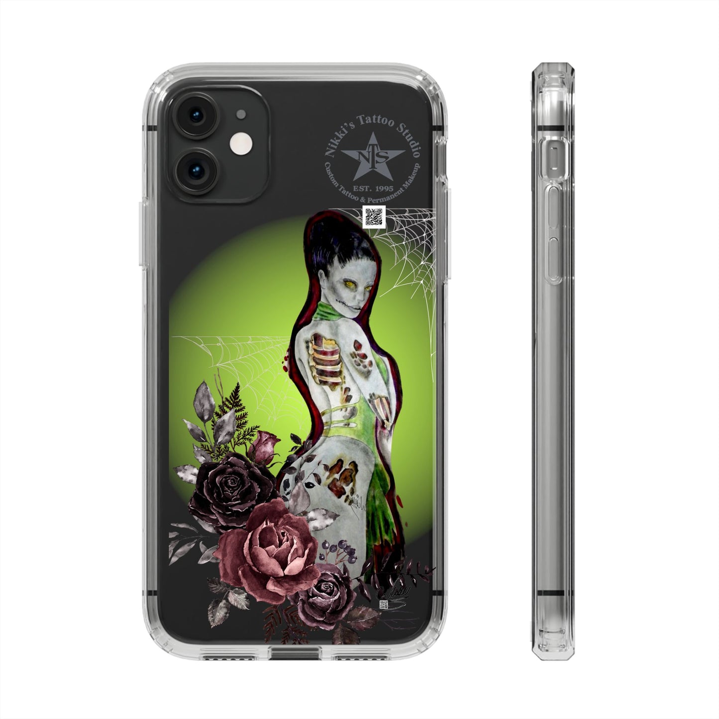Phone Case Clear - Lady Zombie by Nikki Thompson