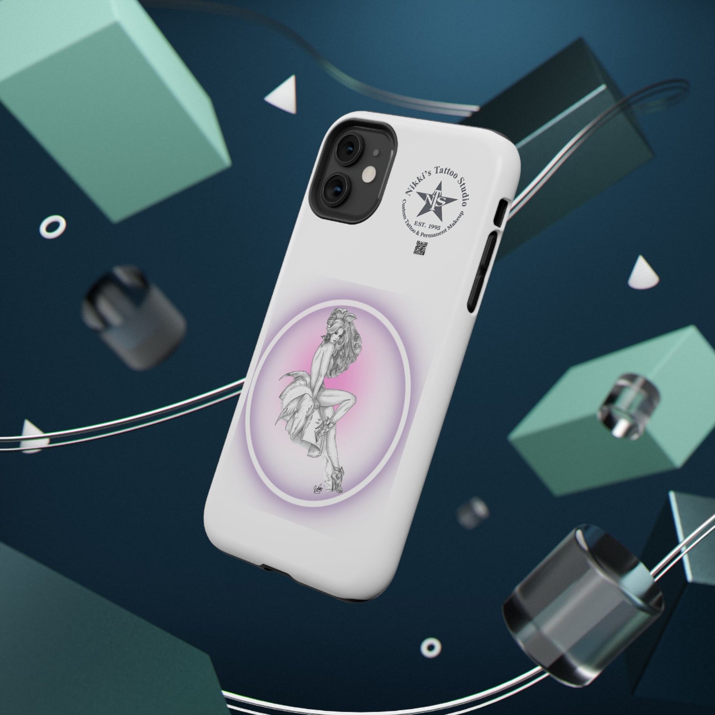 Phone Case: Pin Up Bunny Girl by Nikki