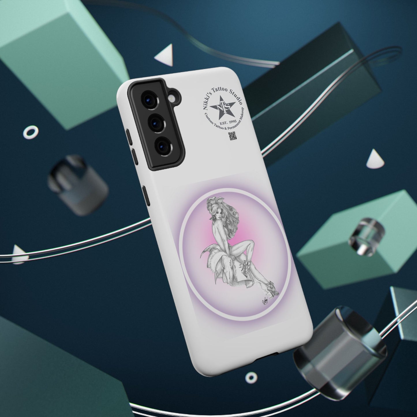 Phone Case: Pin Up Bunny Girl by Nikki