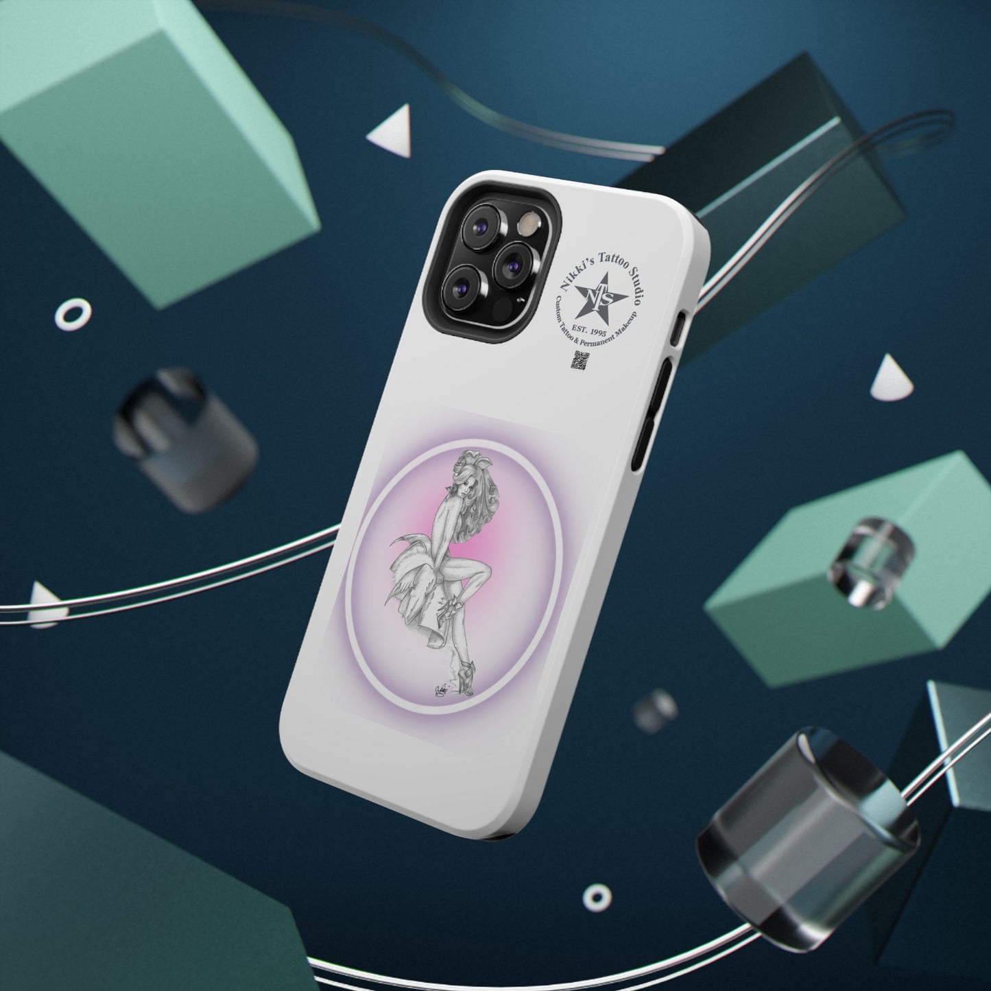 Phone Case: Pin Up Bunny Girl by Nikki