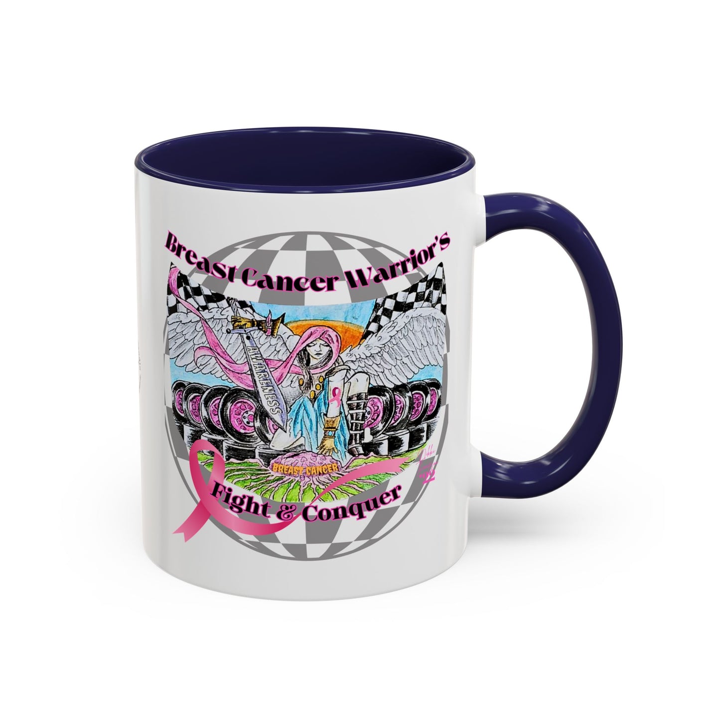 Mug - Breast Cancer Warrior by Nikki