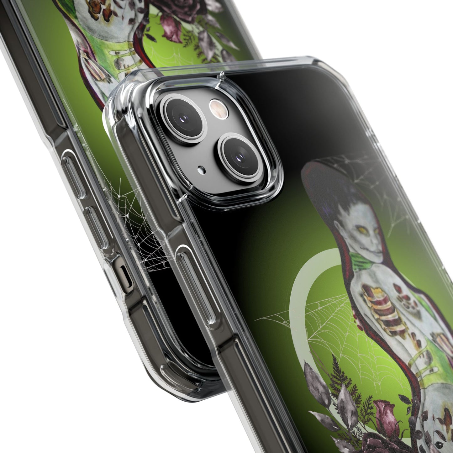 Phone Case Magnetic Clear - Zombie Lady by Nikki Thompson