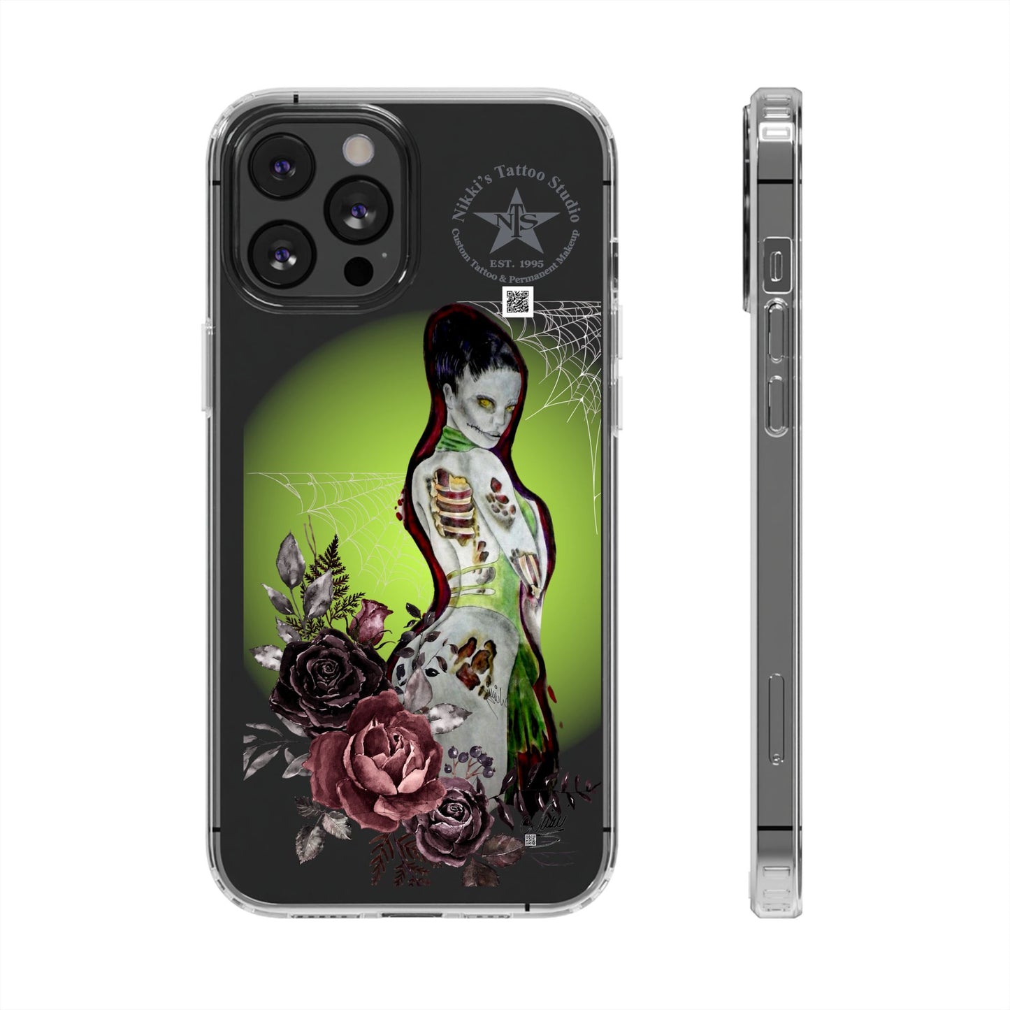 Phone Case Clear - Lady Zombie by Nikki Thompson