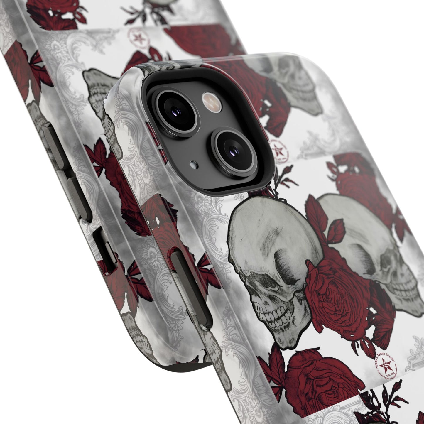 Skulls and Roses by Nikki - iPhone Case