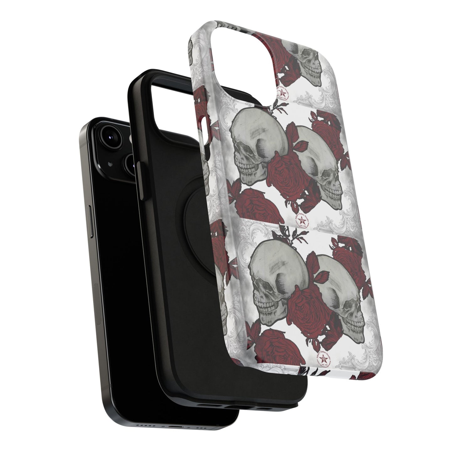 Skulls and Roses by Nikki - iPhone Case