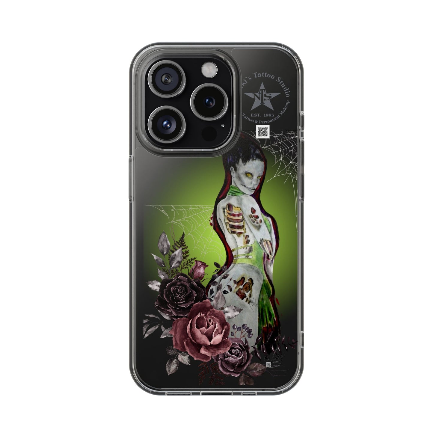 Phone Case Clear - Lady Zombie by Nikki Thompson