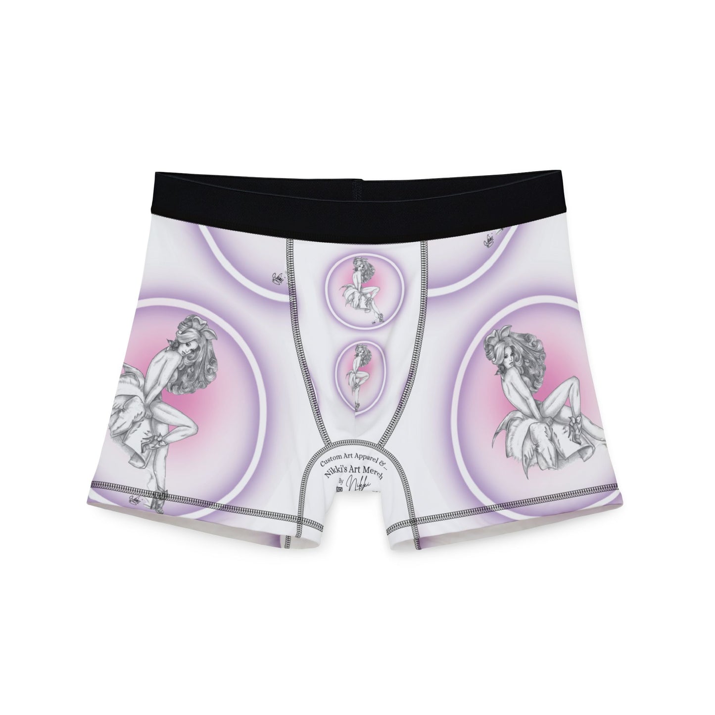 Men's Boxers - Pretty Bunny Pin Up by Nikki