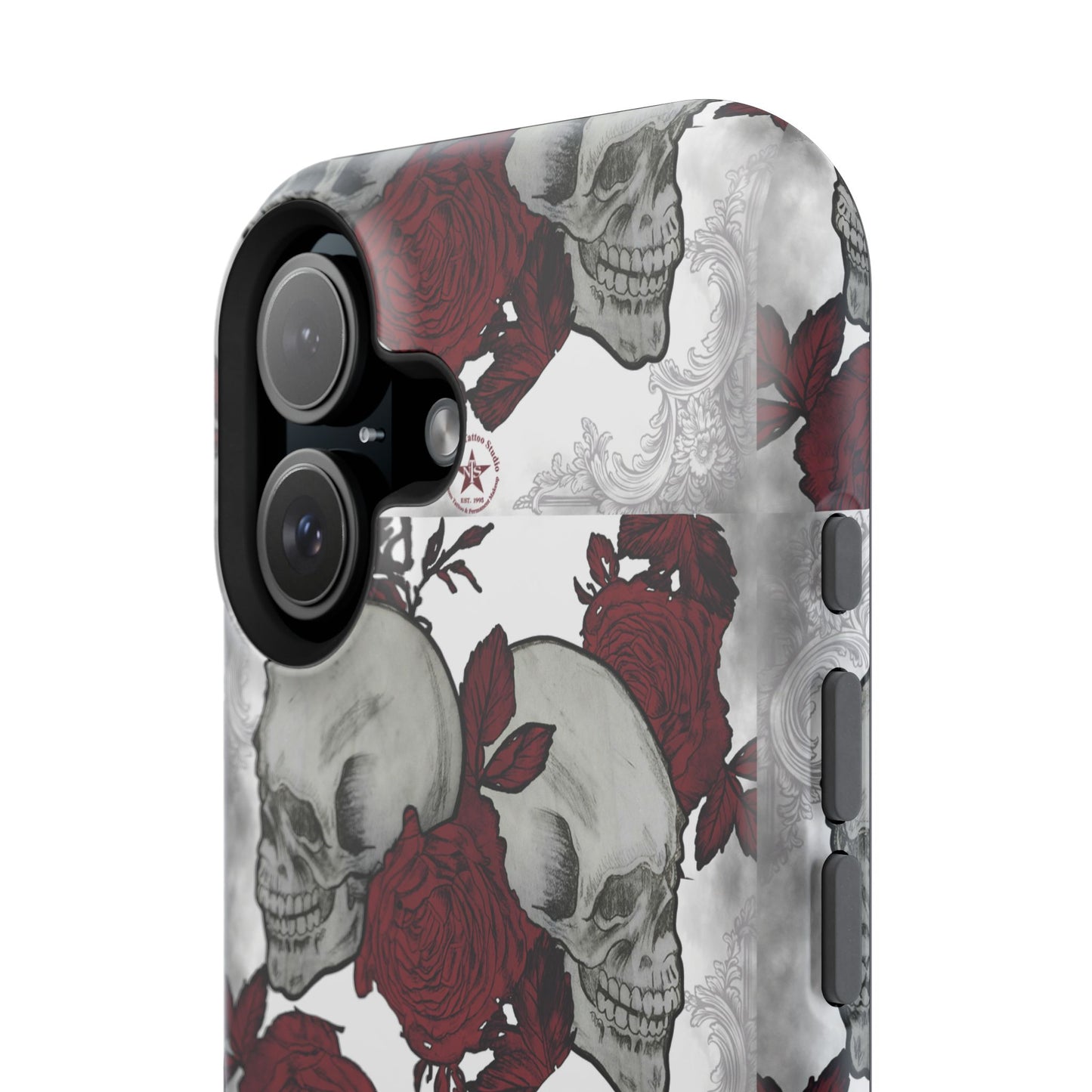 Skulls and Roses by Nikki - iPhone Case