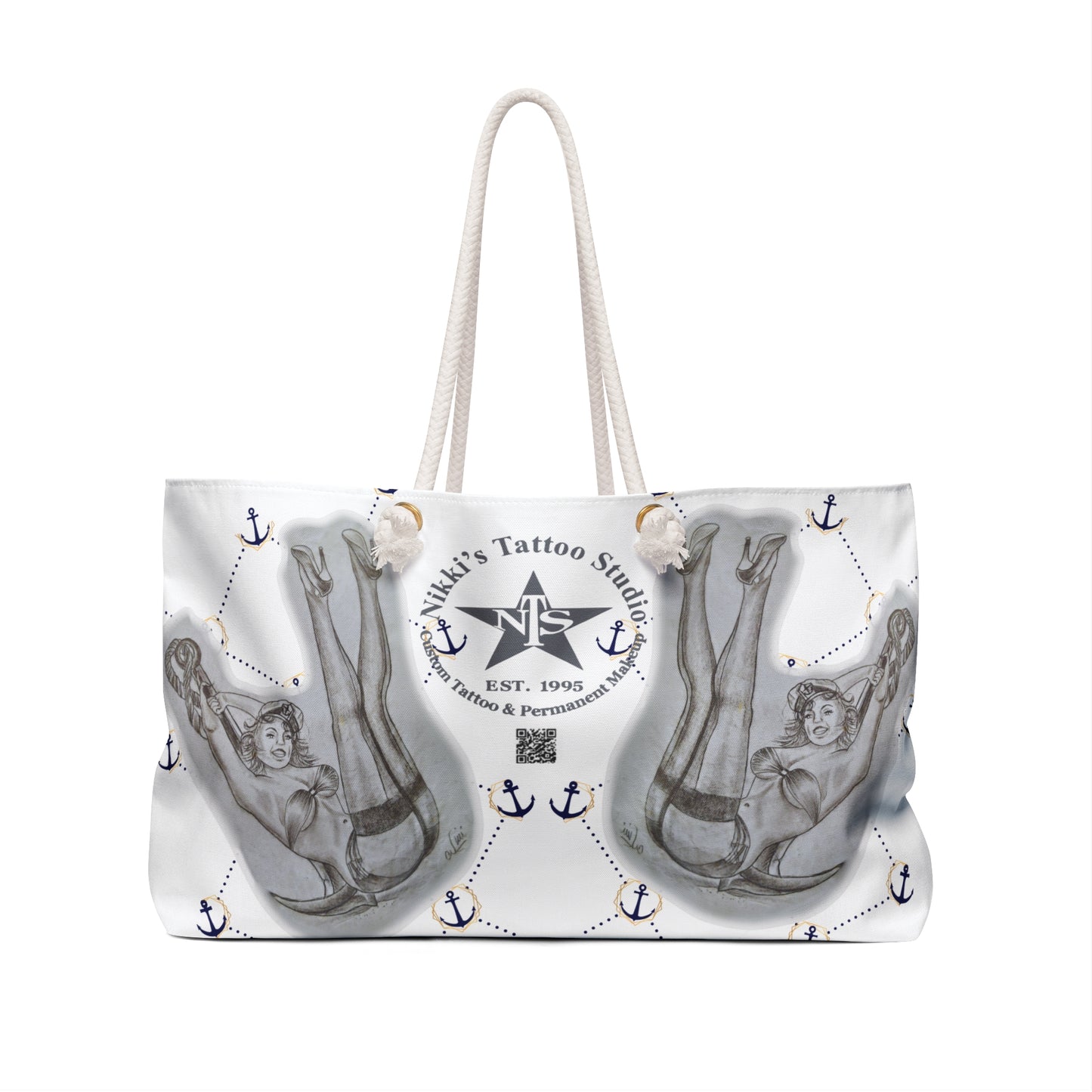 Weekender Bag - Sailor Girl Pin Up art by Nikki