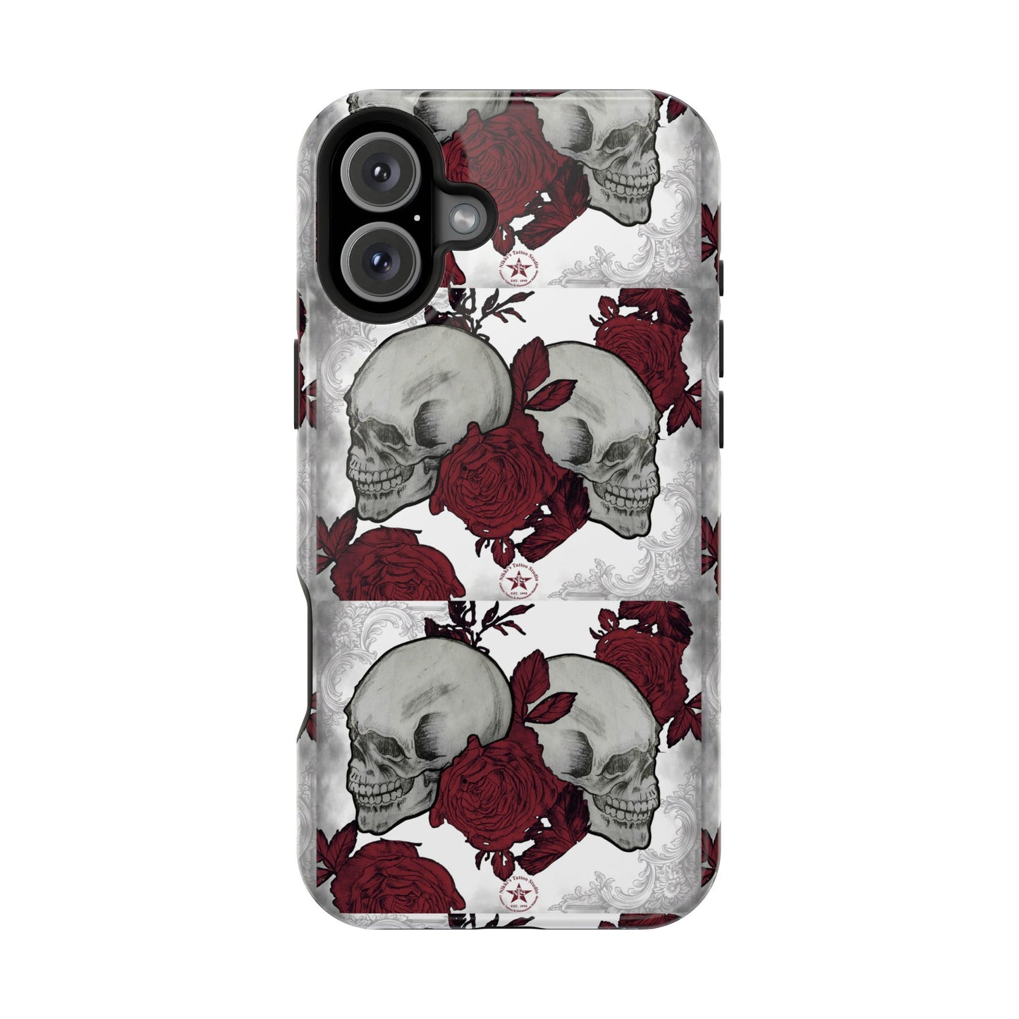 Skulls and Roses by Nikki - iPhone Case