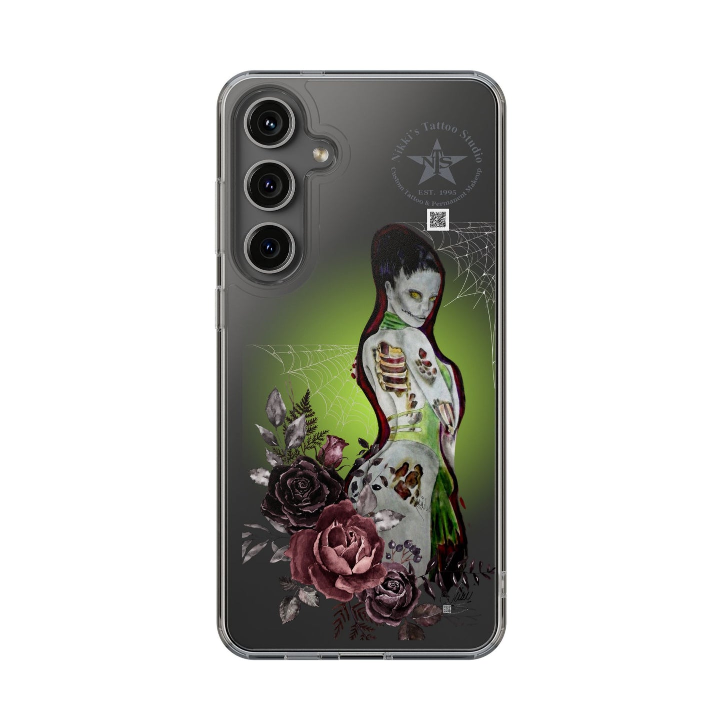 Phone Case Clear - Lady Zombie by Nikki Thompson
