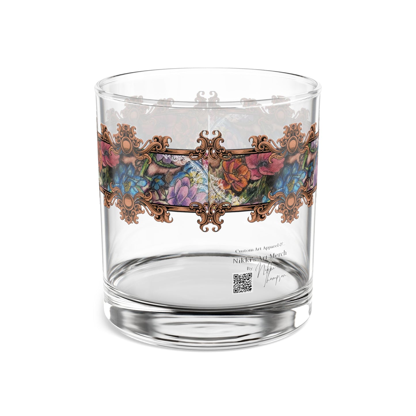 Rocks Glass - Band of Flowers by Nikki