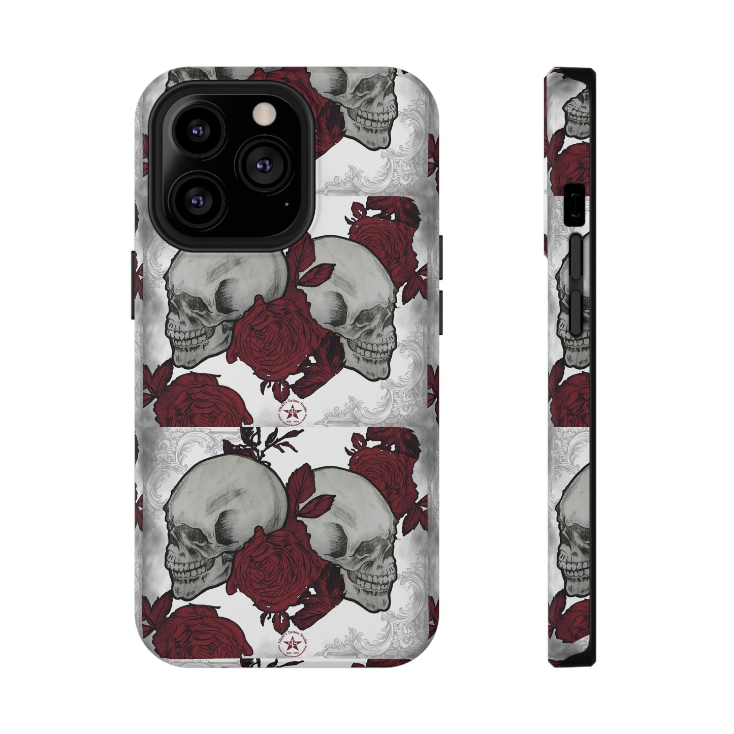 Skulls and Roses by Nikki - iPhone Case