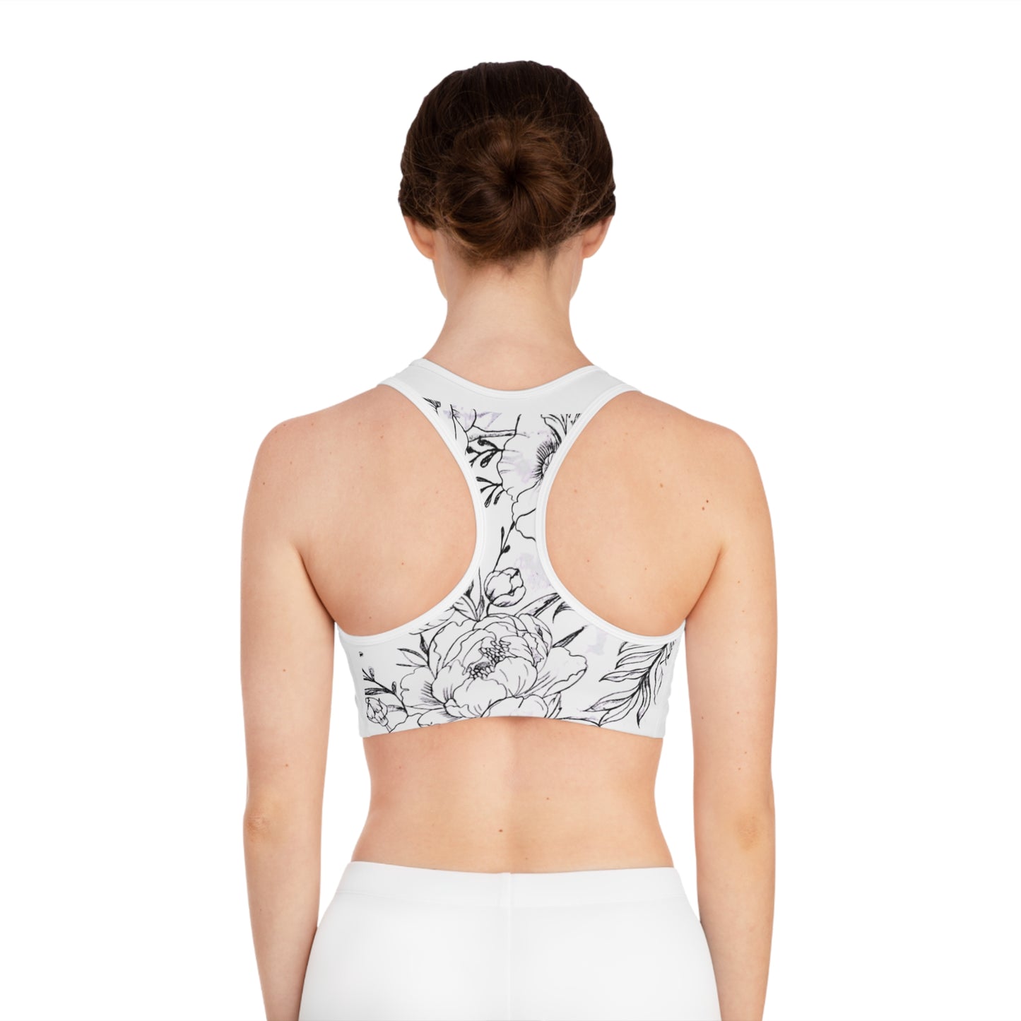 Sports Bra - Peonies by Nikki