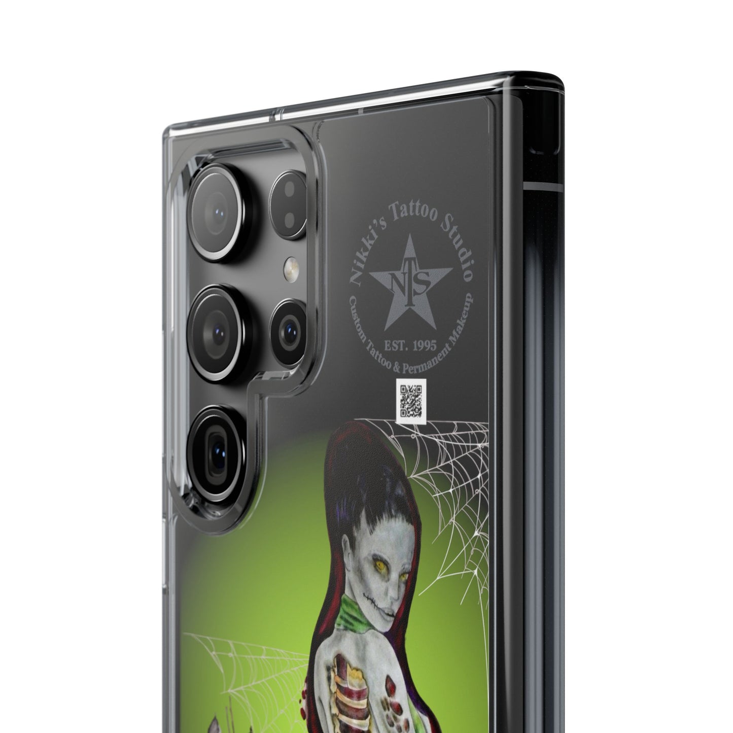 Phone Case Clear - Lady Zombie by Nikki Thompson