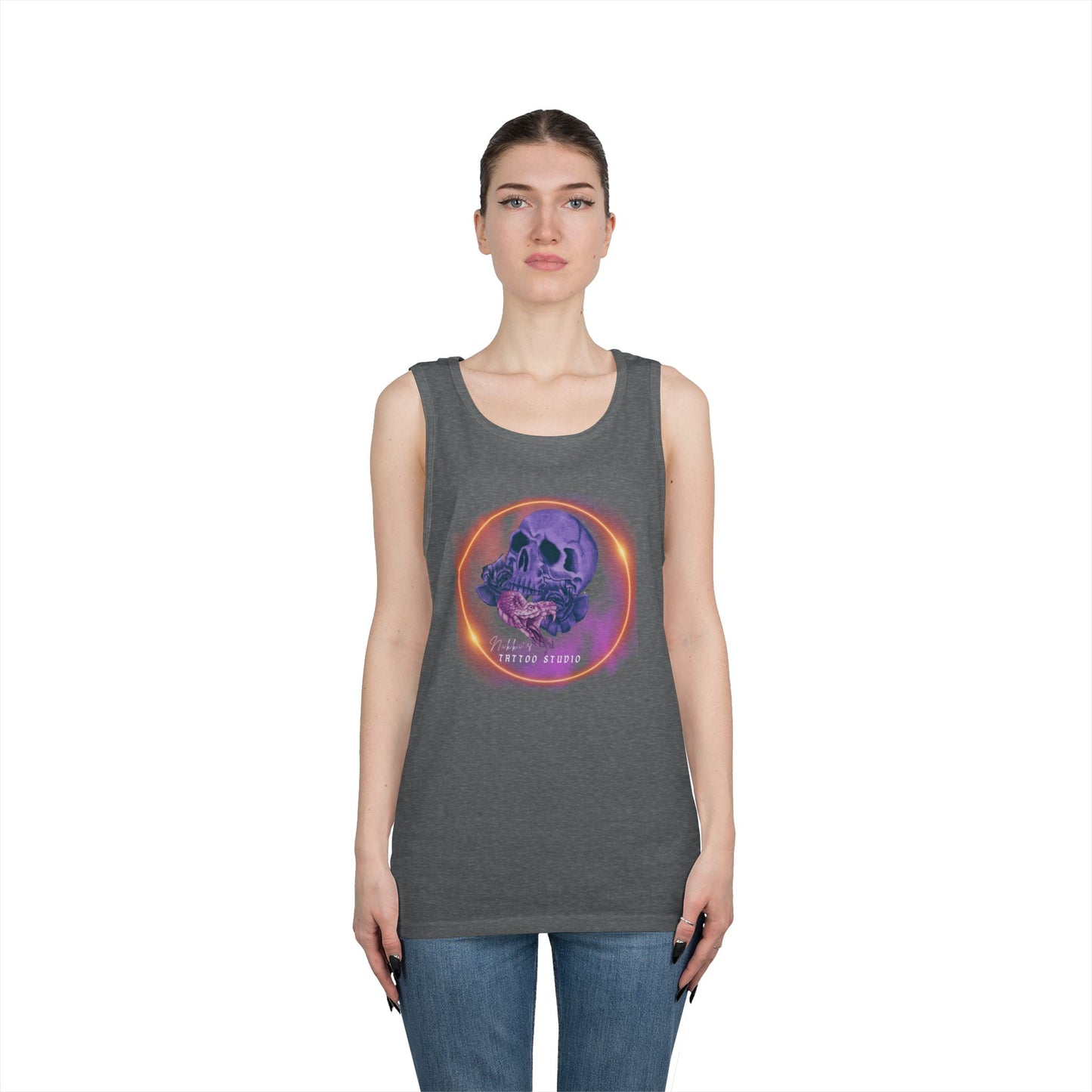 Tank Unisex - Nikki's Tattoo Studio Collection Snake and Skull